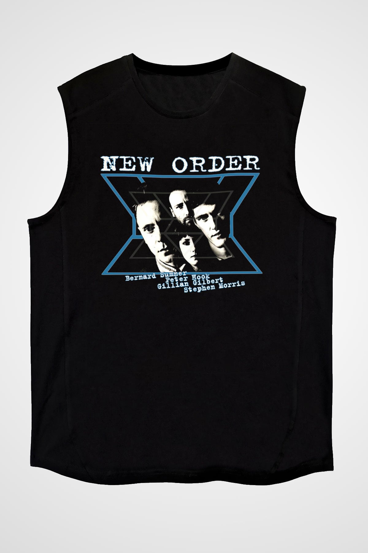 New Order Siyah Unisex Kolsuz Tişört