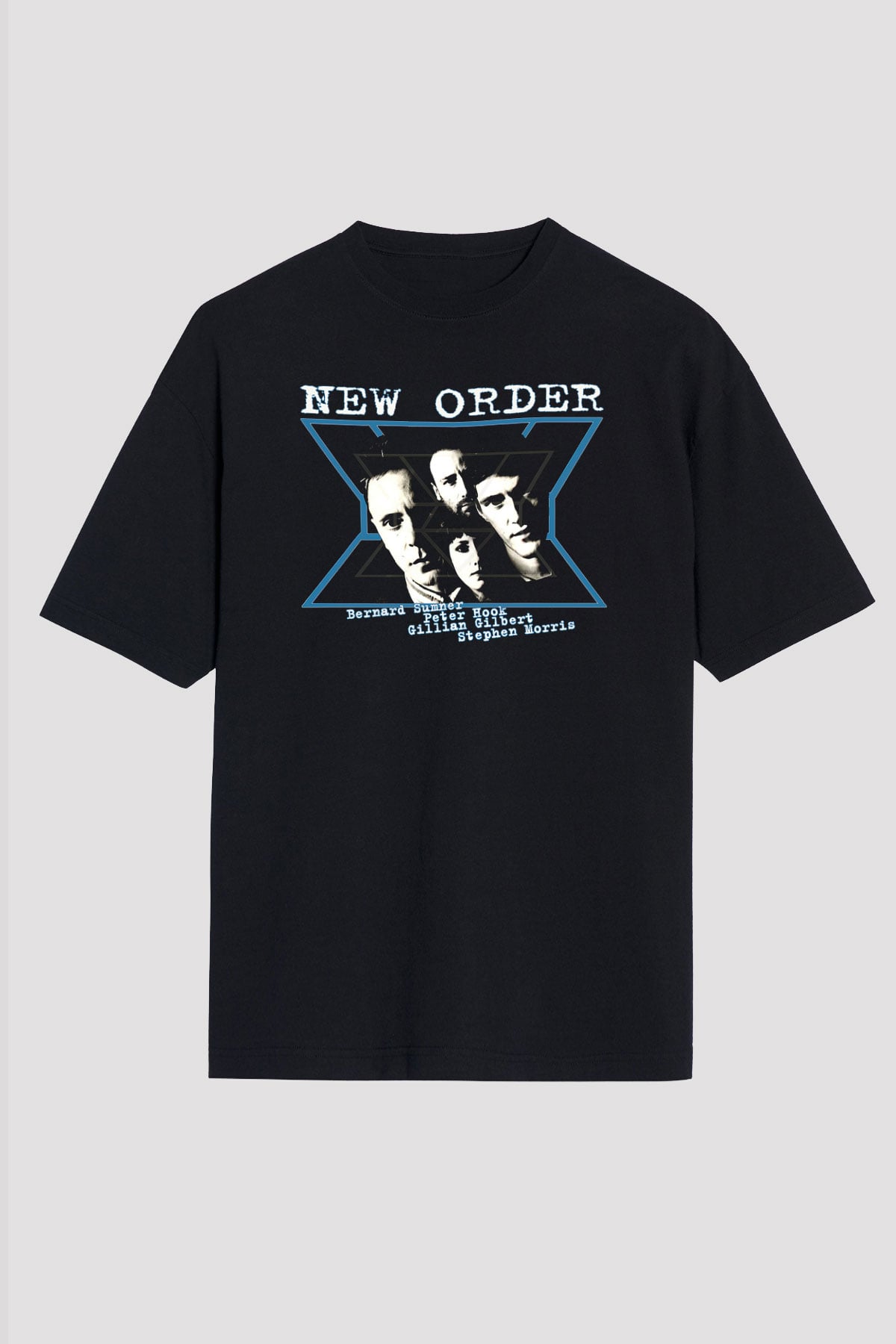 New Order Siyah Unisex Oversize Tişört T-Shirt
