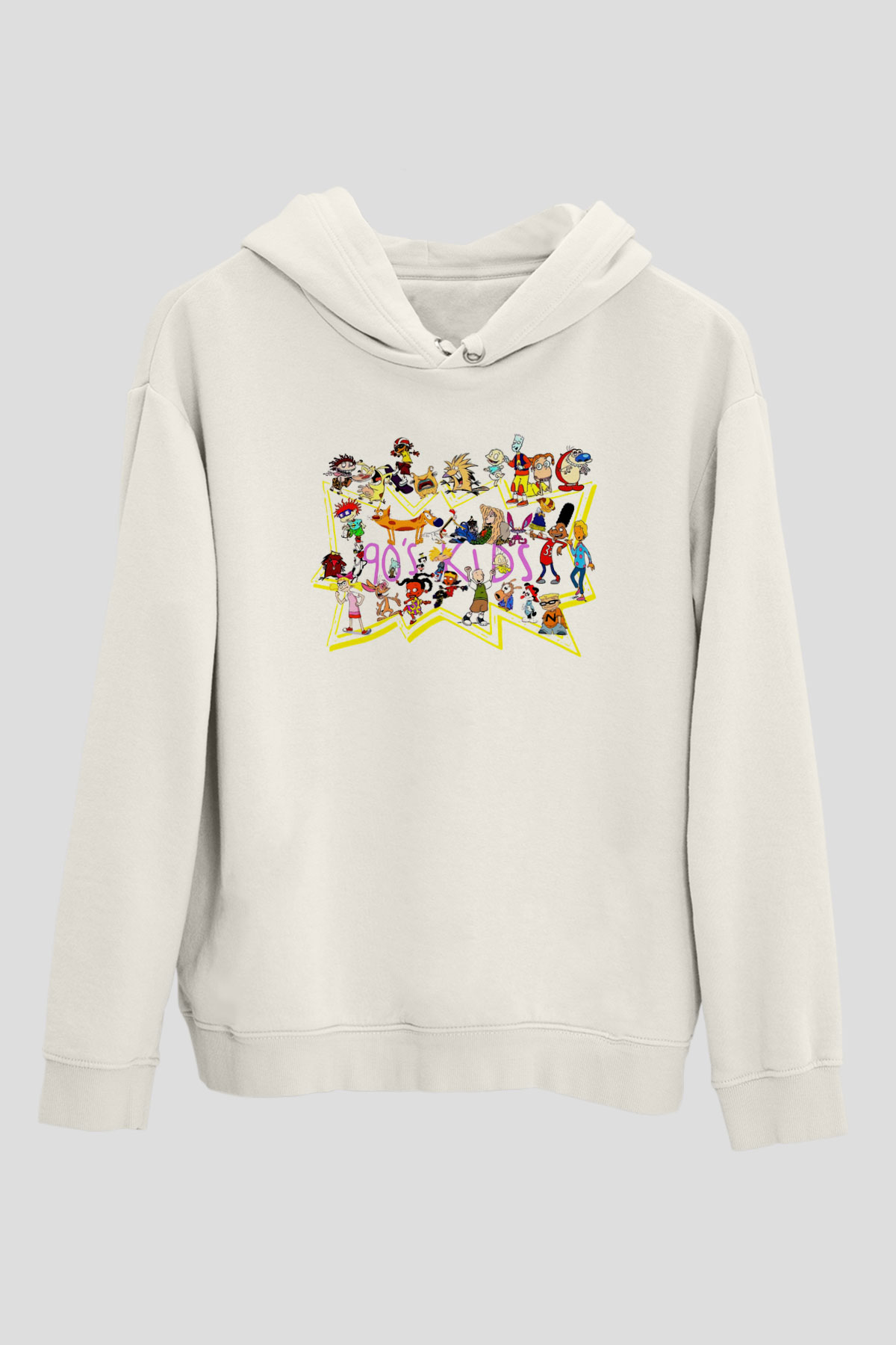 Nickelodeon Beyaz Unisex Hoodie