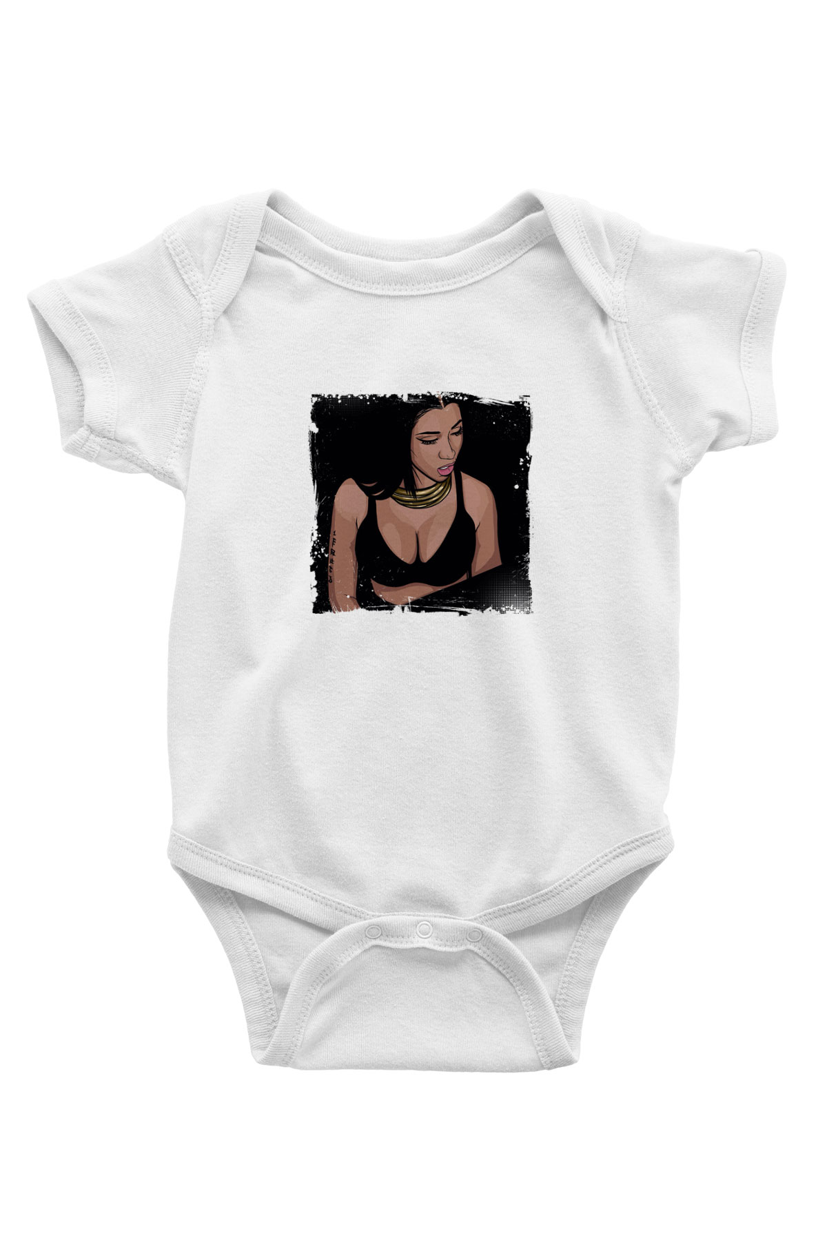 Nicki Minaj Baskılı Unisex Beyaz Bebek Body - Zıbın