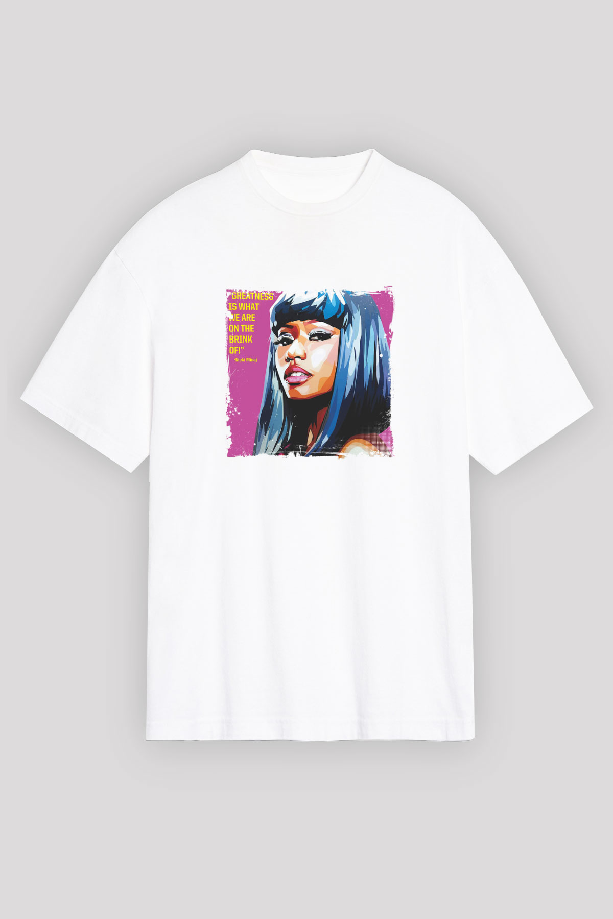 Nicki Minaj Baskılı Unisex Beyaz Tişört