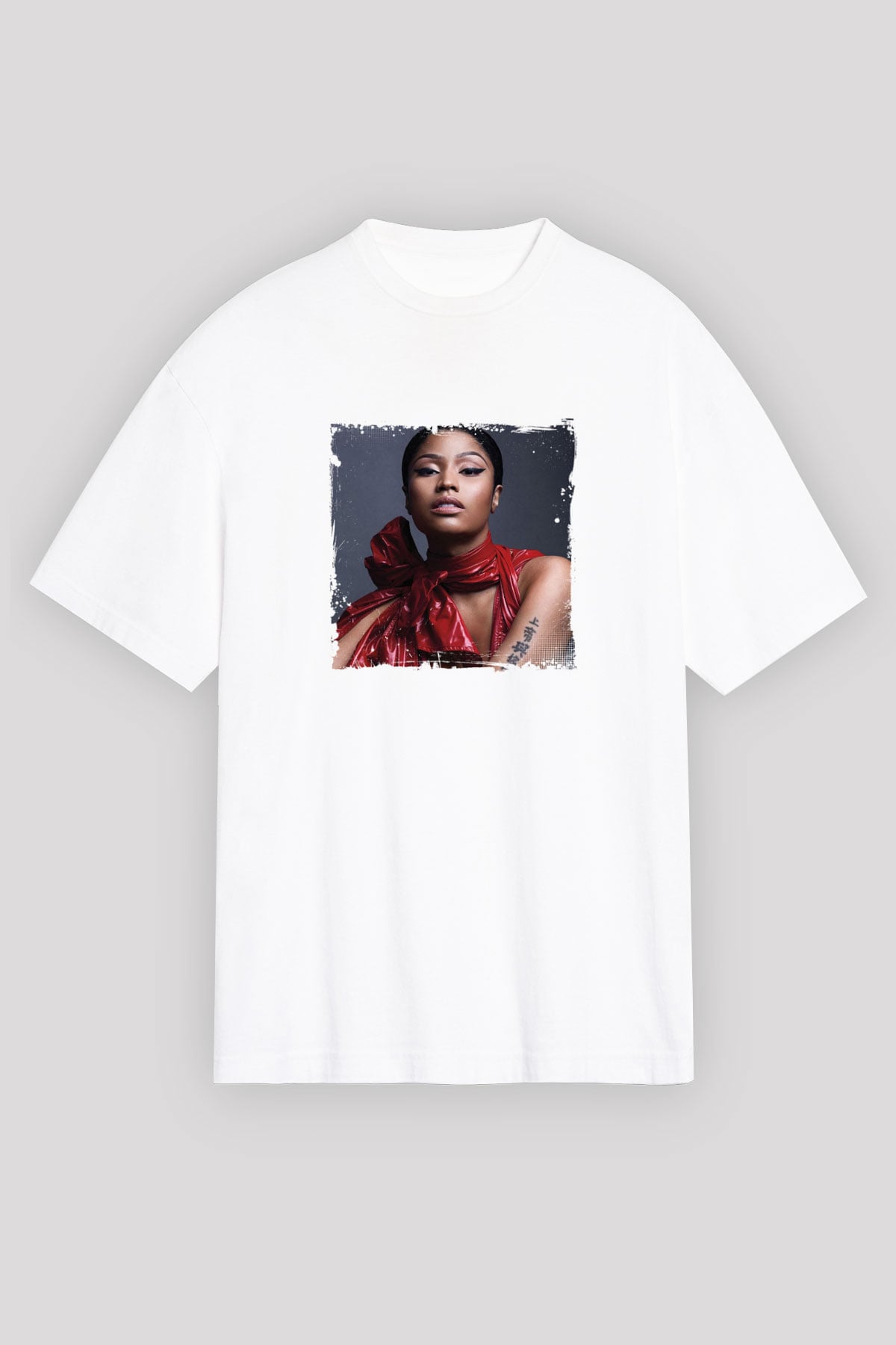 Nicki Minaj Baskılı Unisex Beyaz Tişört