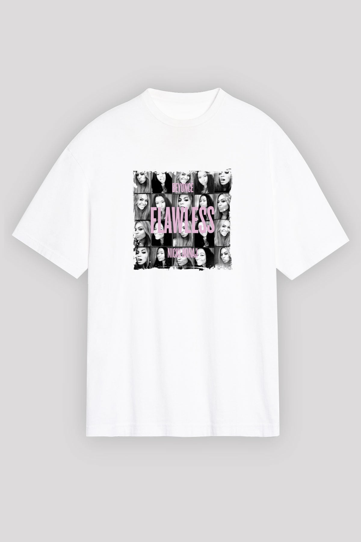 Nicki Minaj Baskılı Unisex Beyaz Tişört
