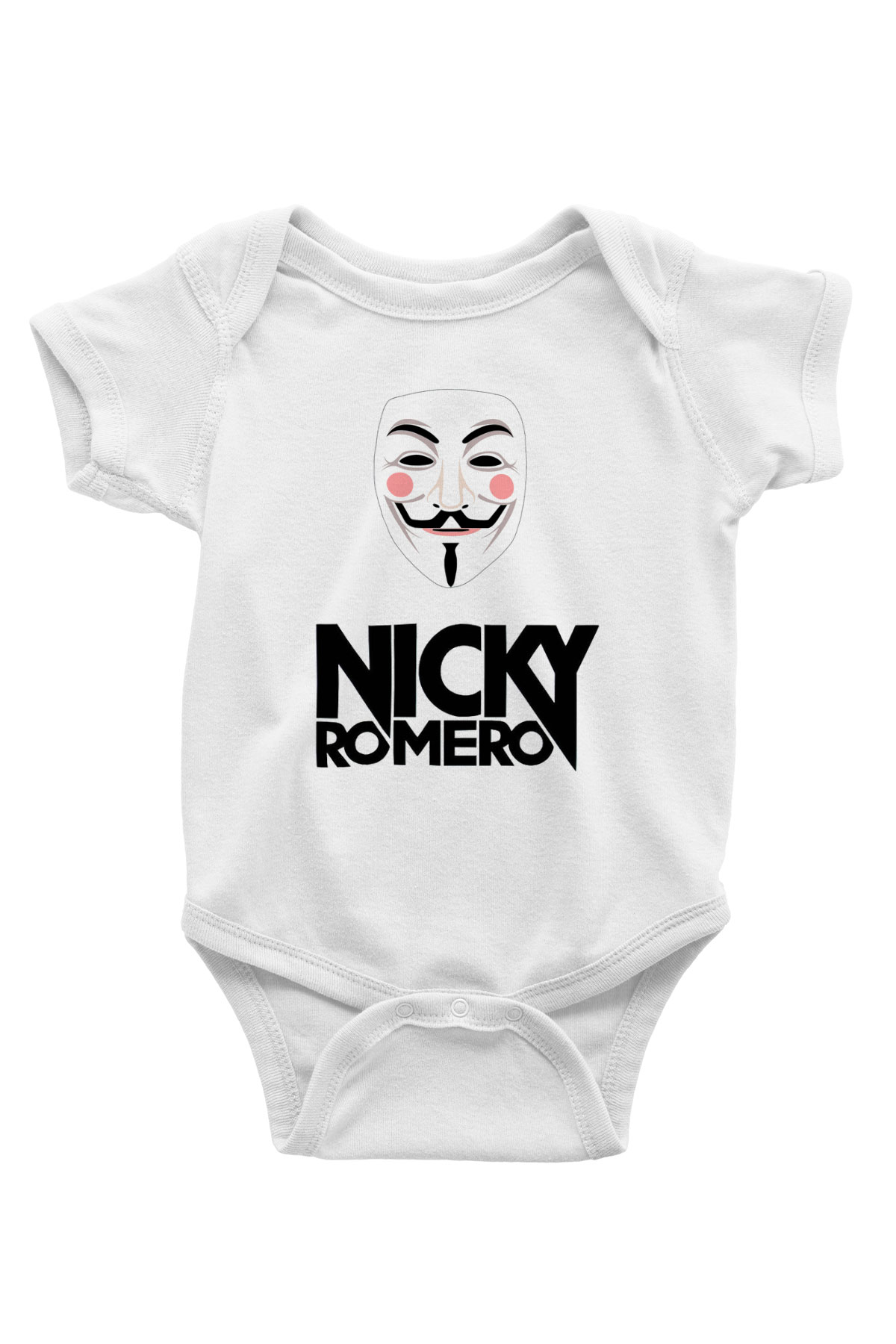 Nicky Romero Baskılı Beyaz Unisex Bebek Body - Zıbın