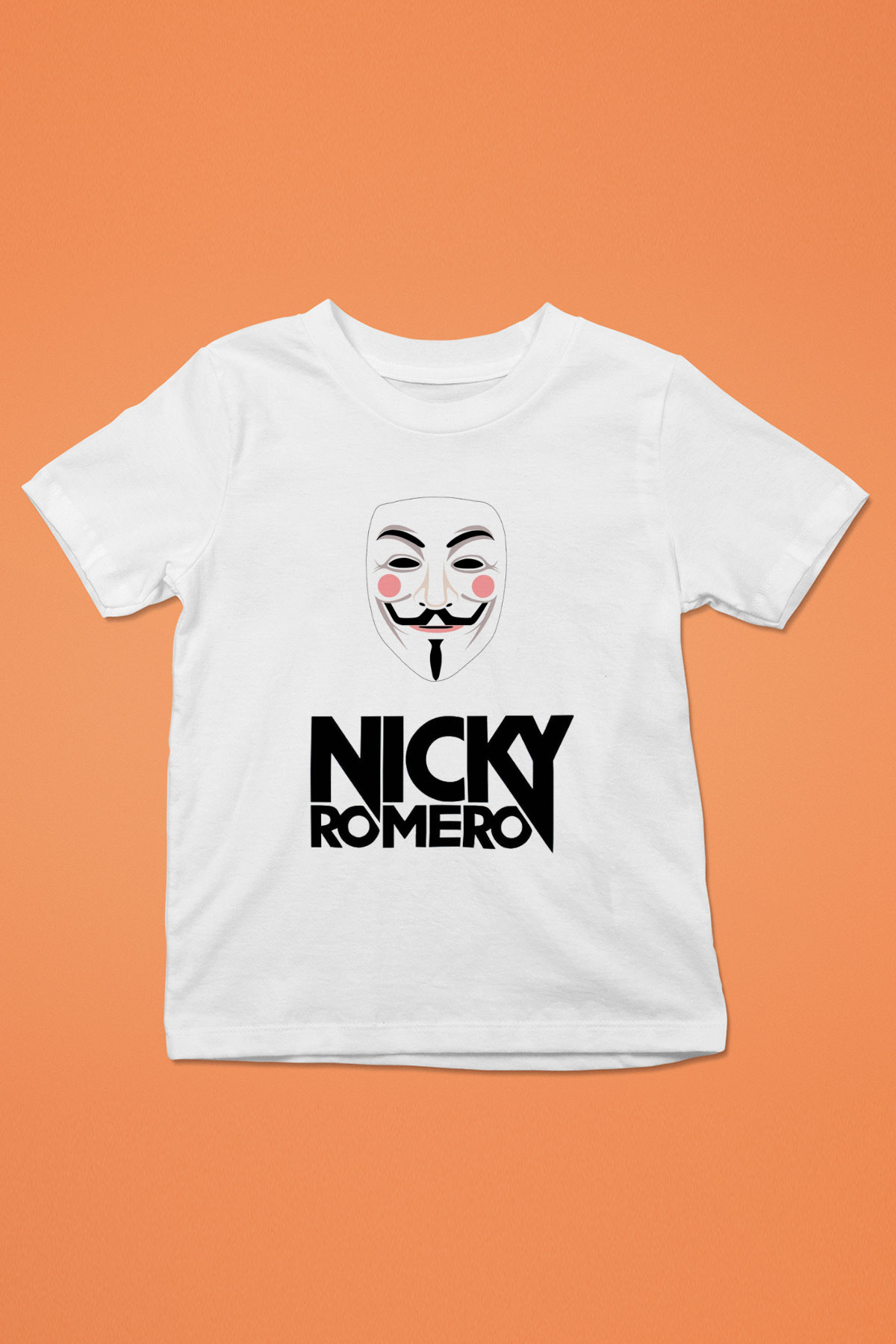 Nicky Romero Baskılı Beyaz Unisex Çocuk Tişört