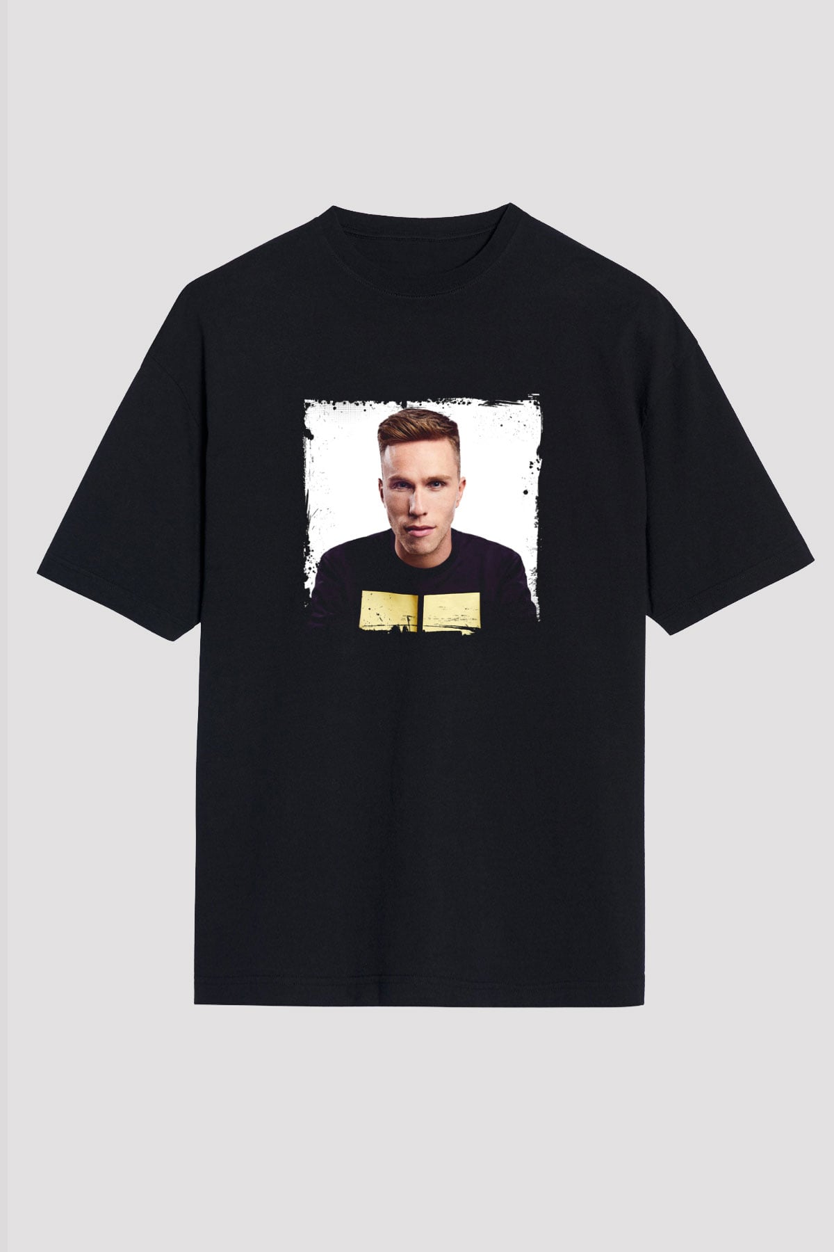 Nicky Romero Baskılı Unisex Oversize Siyah Tişört
