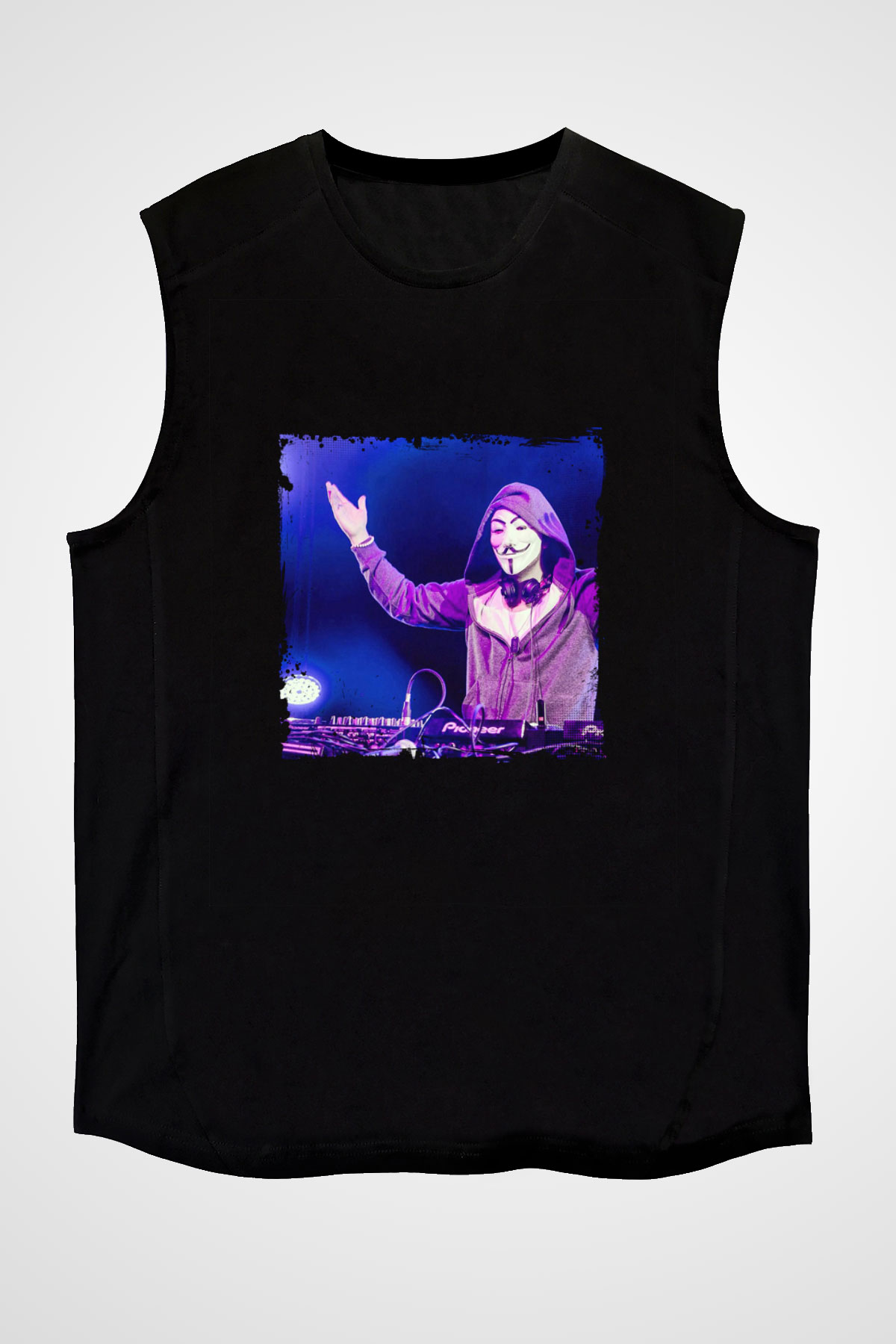 Nicky Romero Baskılı Unisex Siyah Kolsuz Tişört