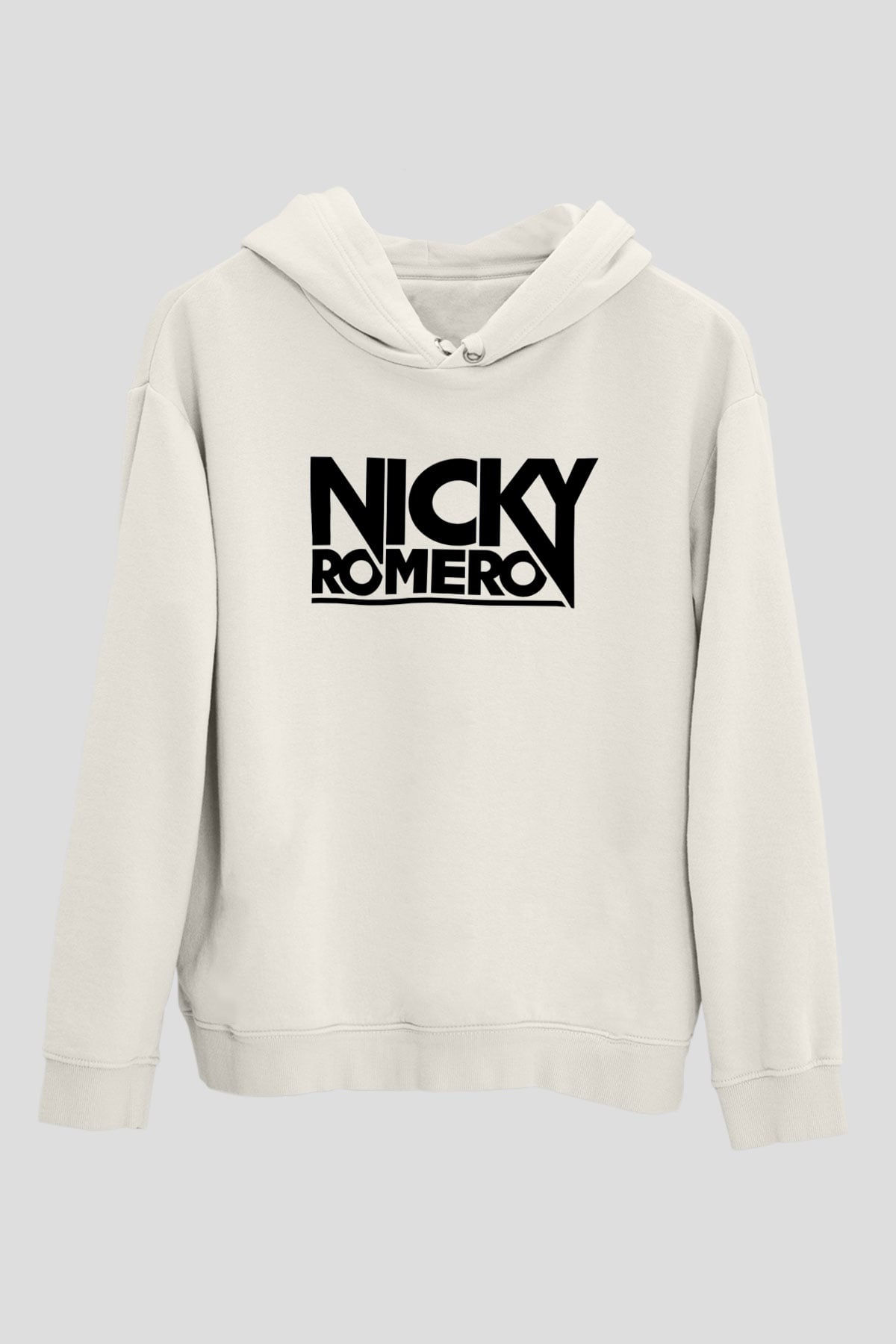 Nicky Romero Beyaz Unisex Kapüşonlu Sweatshirt