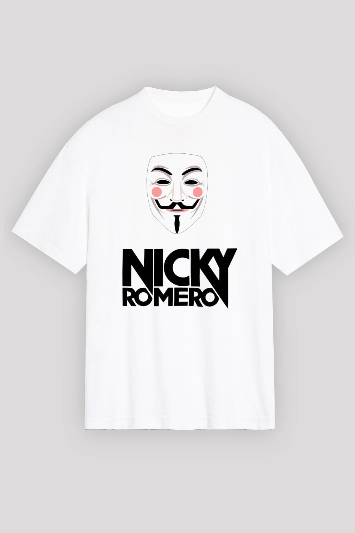 Nicky Romero Beyaz Unisex Oversize Tişört T-Shirt