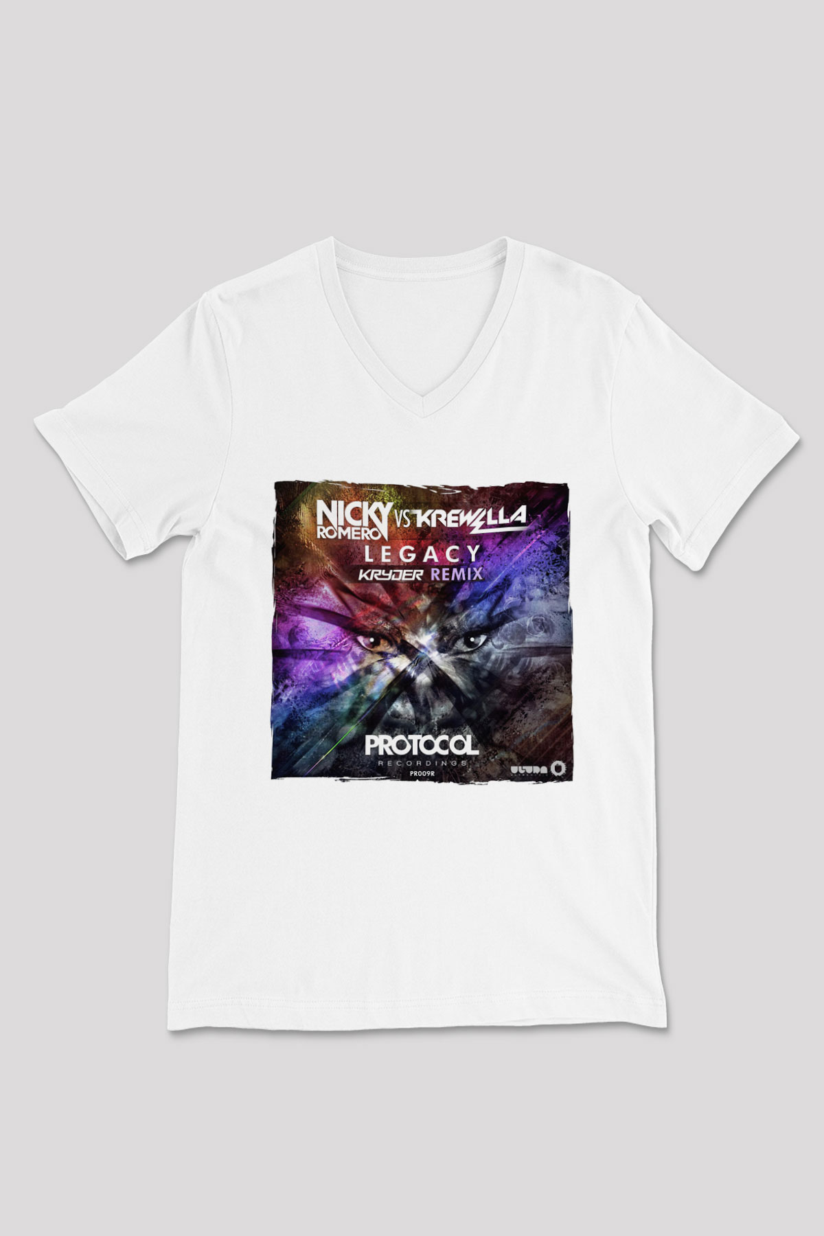 Nicky Romero Beyaz Unisex V Yaka Tişört