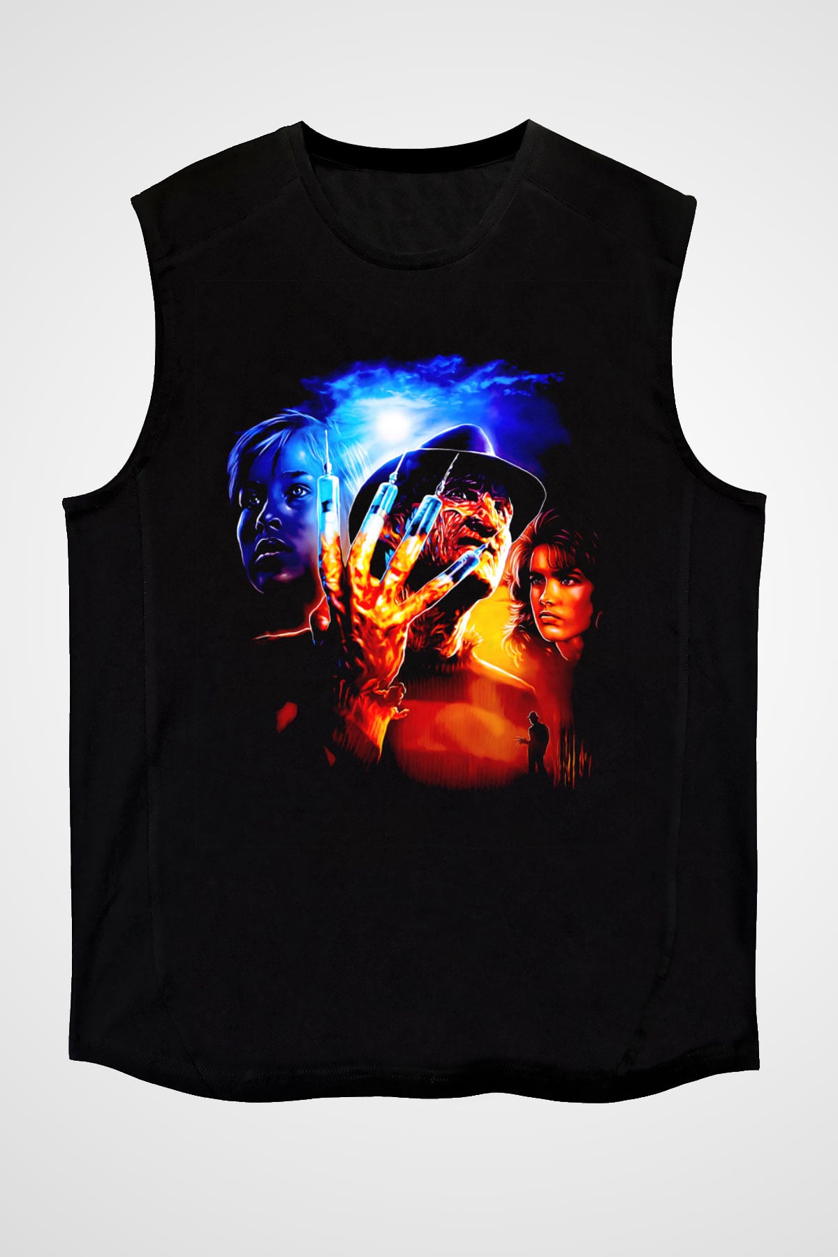 Nightmare on Elm Street Elm Sokağı Siyah Unisex  Kolsuz Tişört