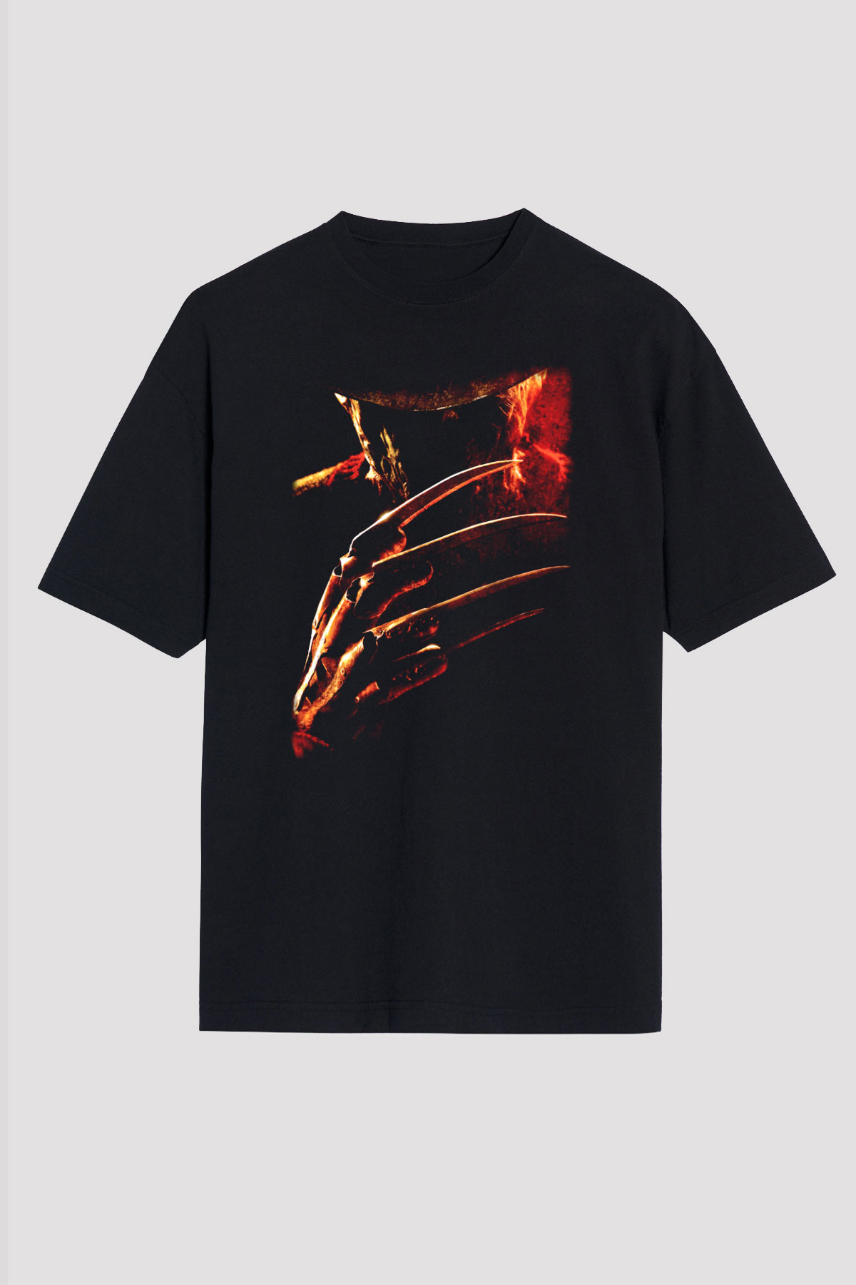 Nightmare on Elm Street Elm Sokağı Siyah Unisex Oversize Tişört