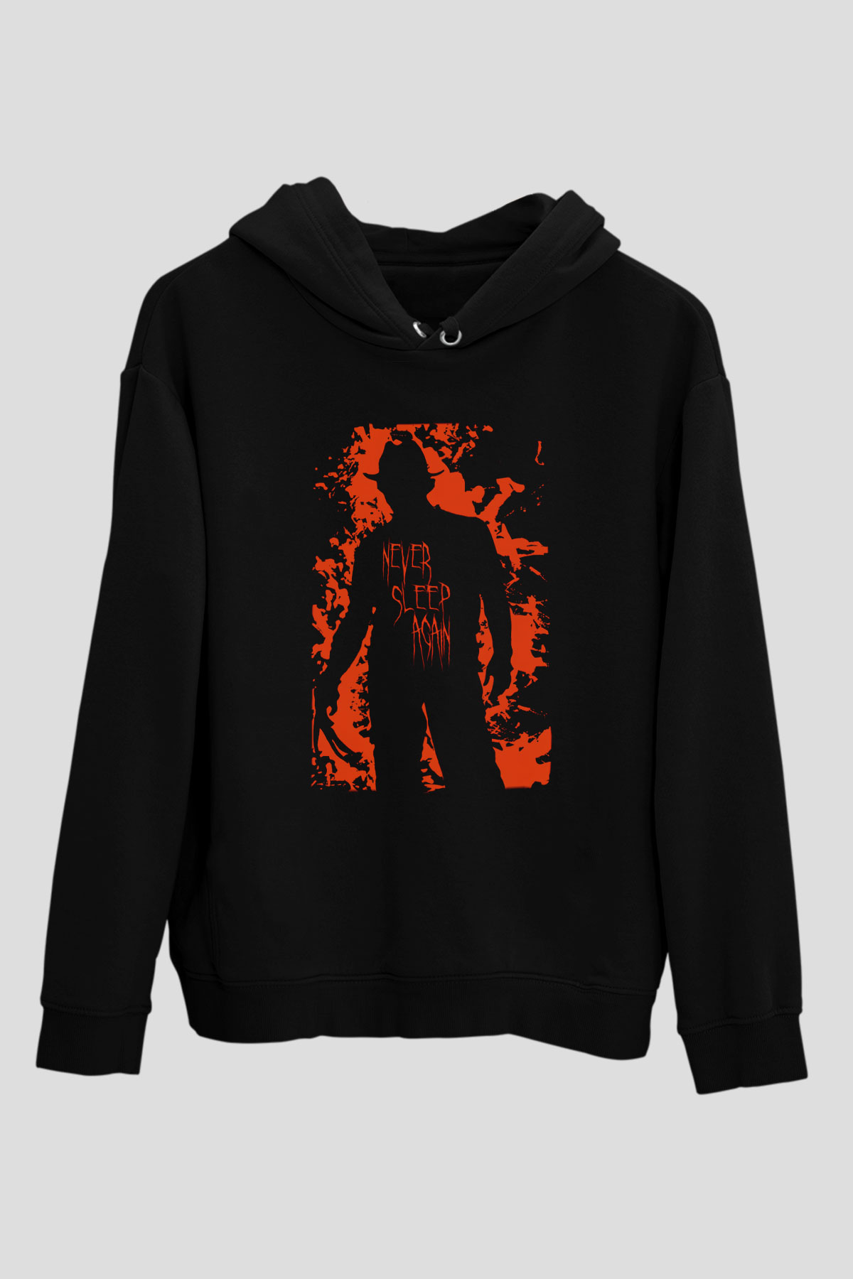Nightmare on Elm Street Elm Sokağı Siyah Unisex Kapüşonlu Sweatshirt