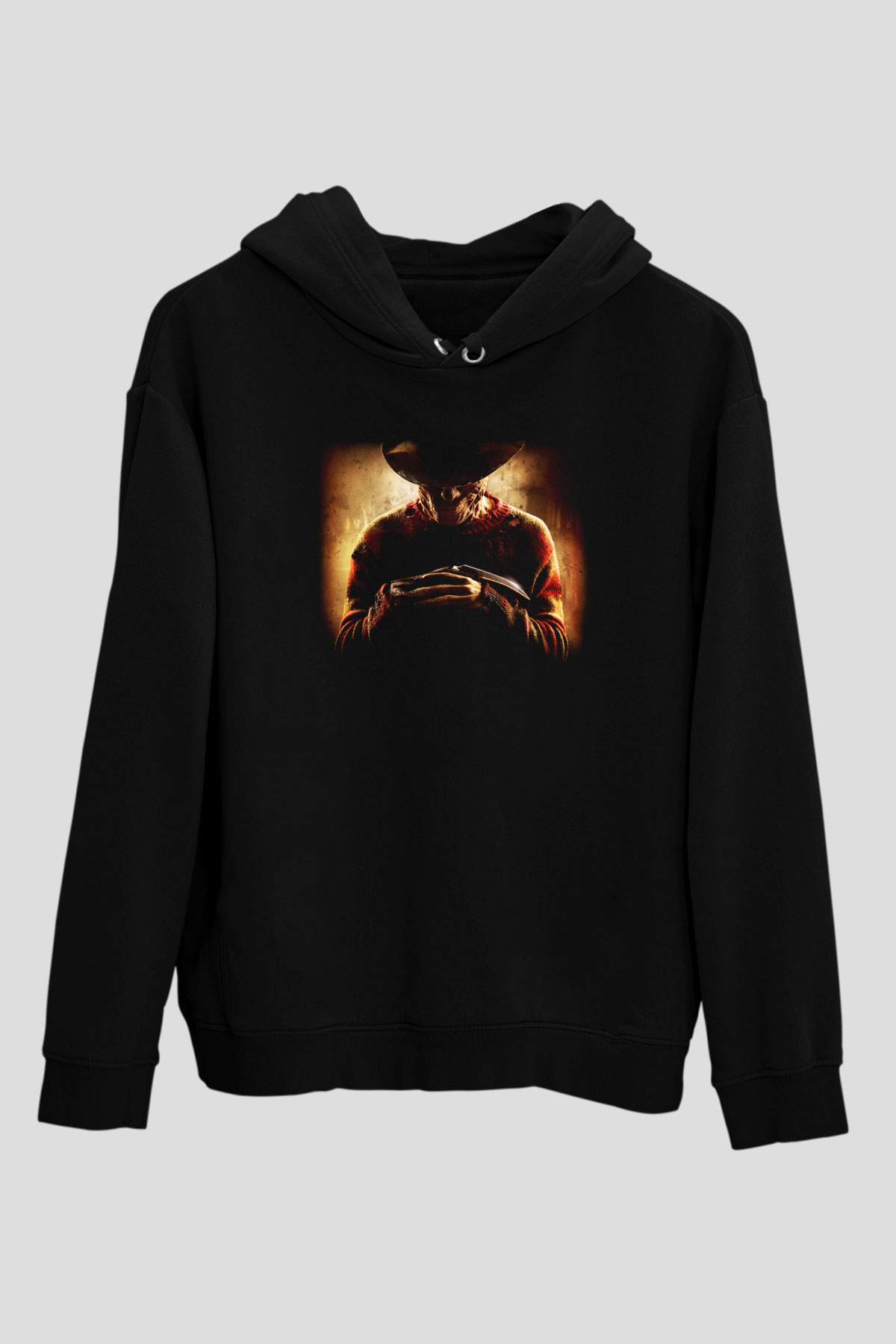 Nightmare on Elm Street Elm Sokağı Siyah Unisex Kapüşonlu Sweatshirt