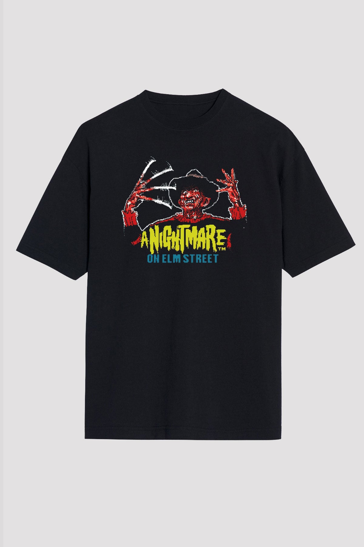 Nightmare on Elm Street Elm Sokağı Siyah Unisex Oversize Tişört