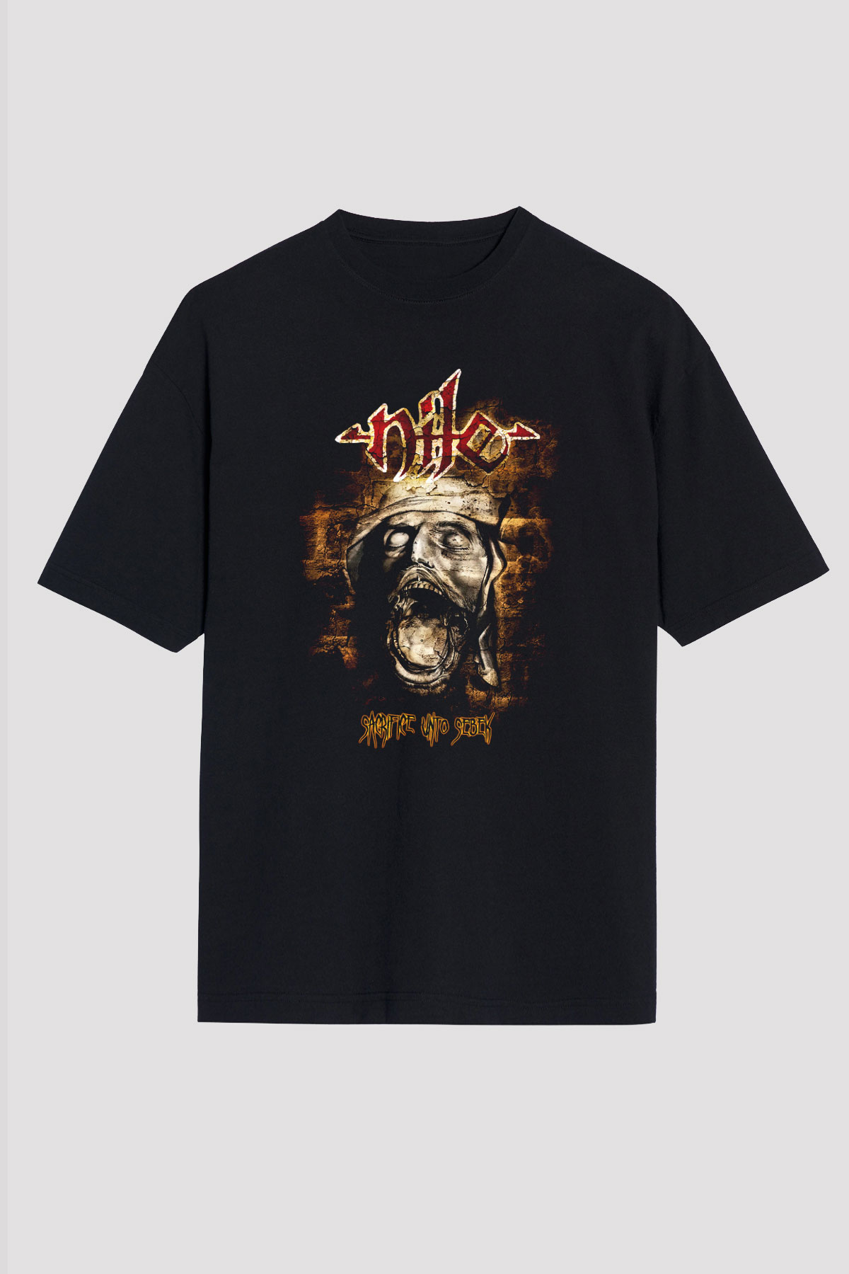 Nile Siyah Unisex Oversize Tişört T-Shirt