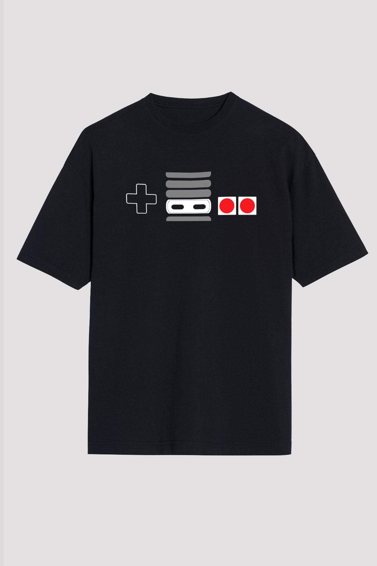 Nintendo Siyah Unisex Oversize Tişört T-Shirt