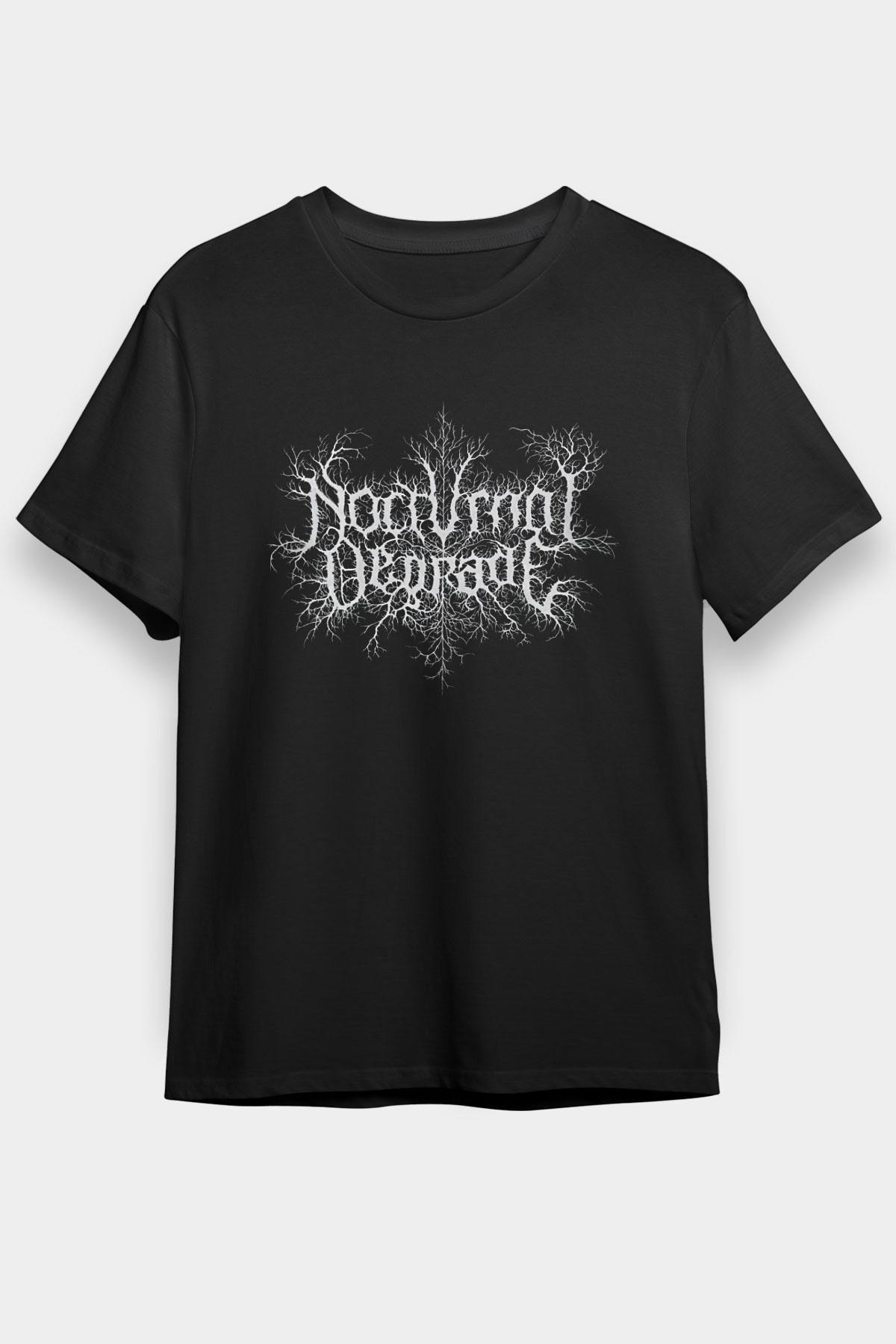 Nocturnal Depression Baskılı Unisex Siyah Tişört - Tshirt