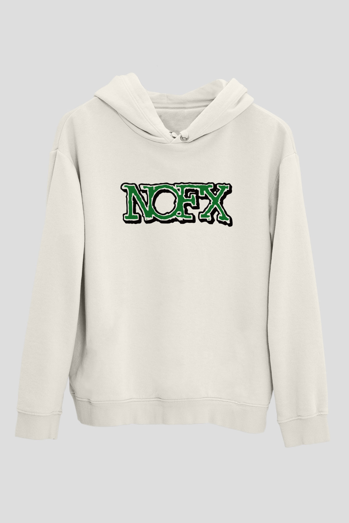 NOFX Beyaz Unisex Kapüşonlu Sweatshirt