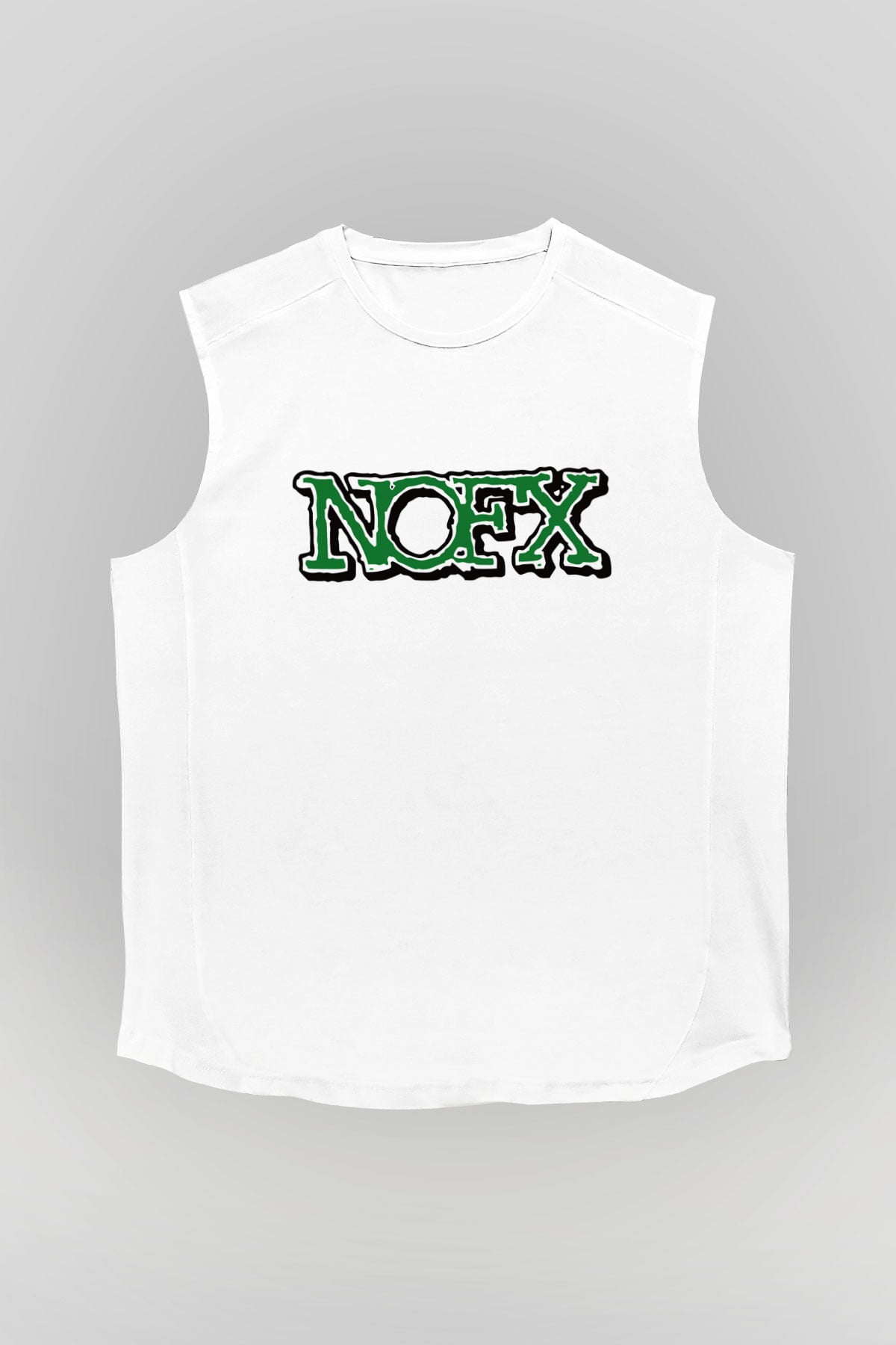 NOFX Beyaz Unisex Kolsuz Tişört