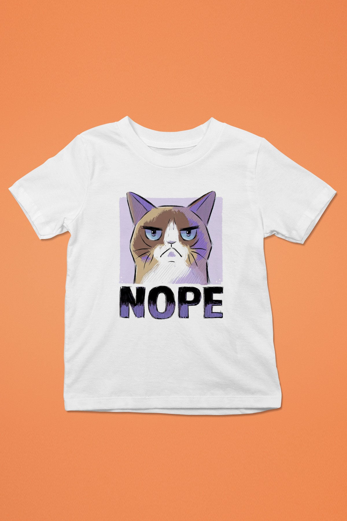 Nope Baskılı Unisex Beyaz  Çocuk Tişört