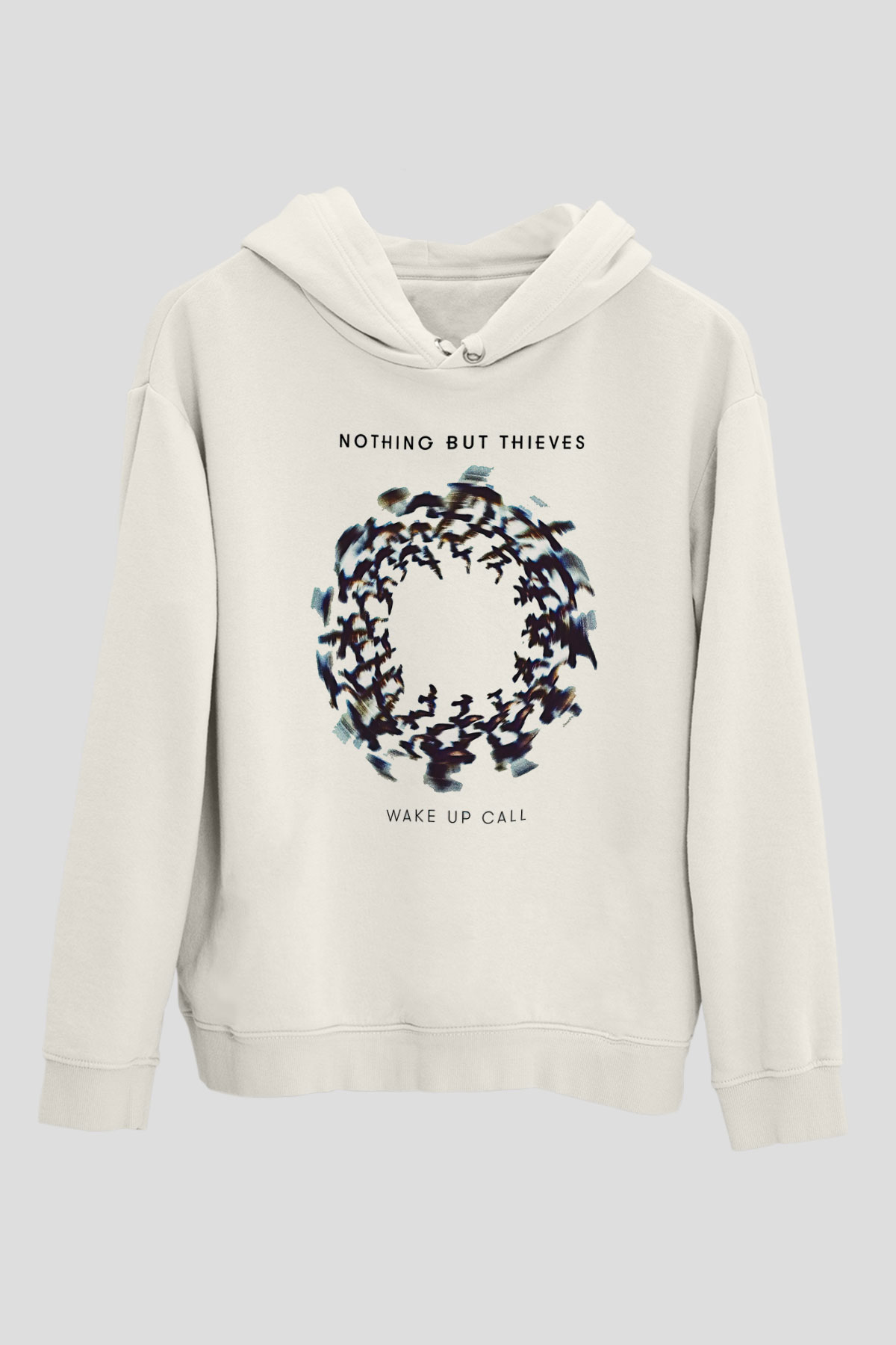 Nothing But Thieves Baskılı Beyaz Unisex Kapüşonlu Sweatshirt