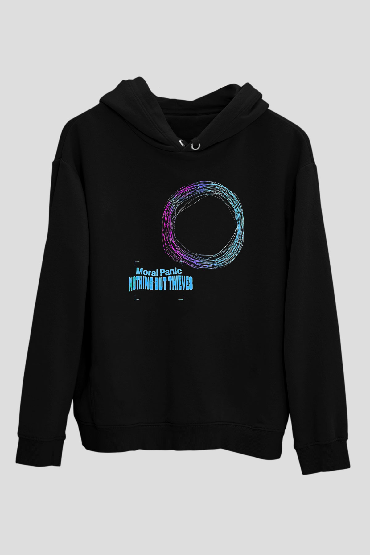 Nothing But Thieves Baskılı Unisex Siyah Kapüşonlu Sweatshirt