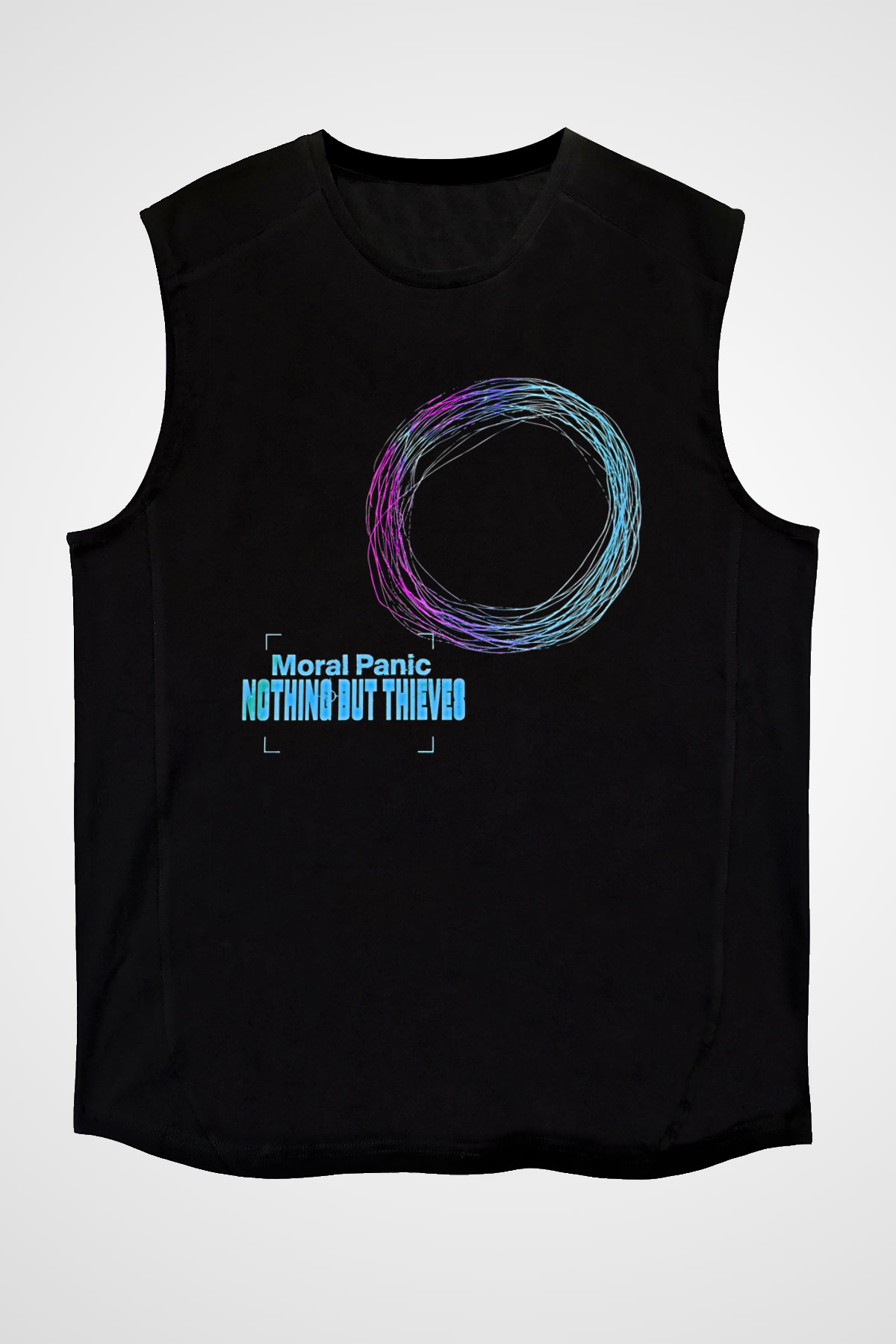 Nothing But Thieves Baskılı Unisex Siyah Kolsuz Tişört - Tshirt