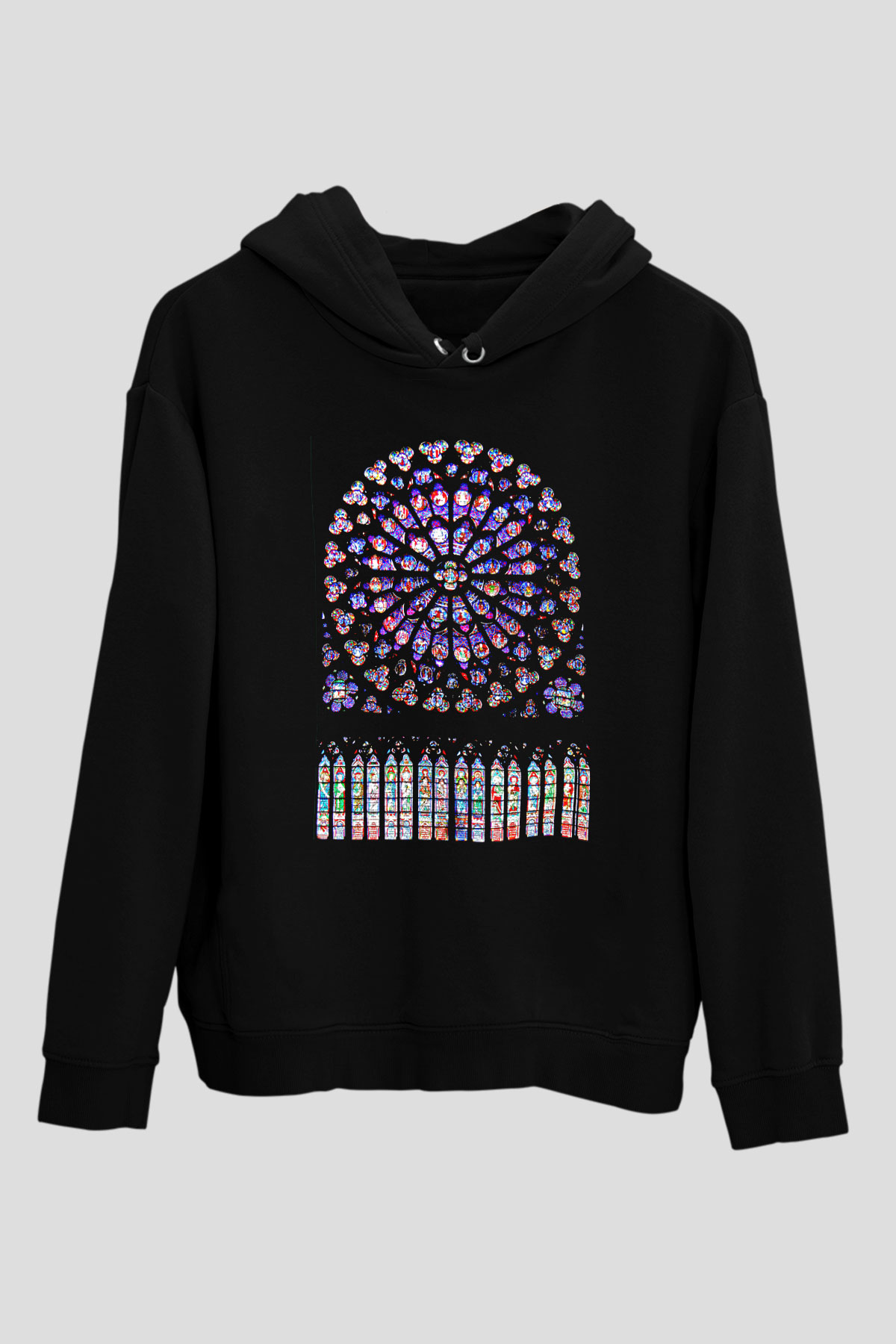 Notre Dame Katedrali Siyah Unisex Hoodie