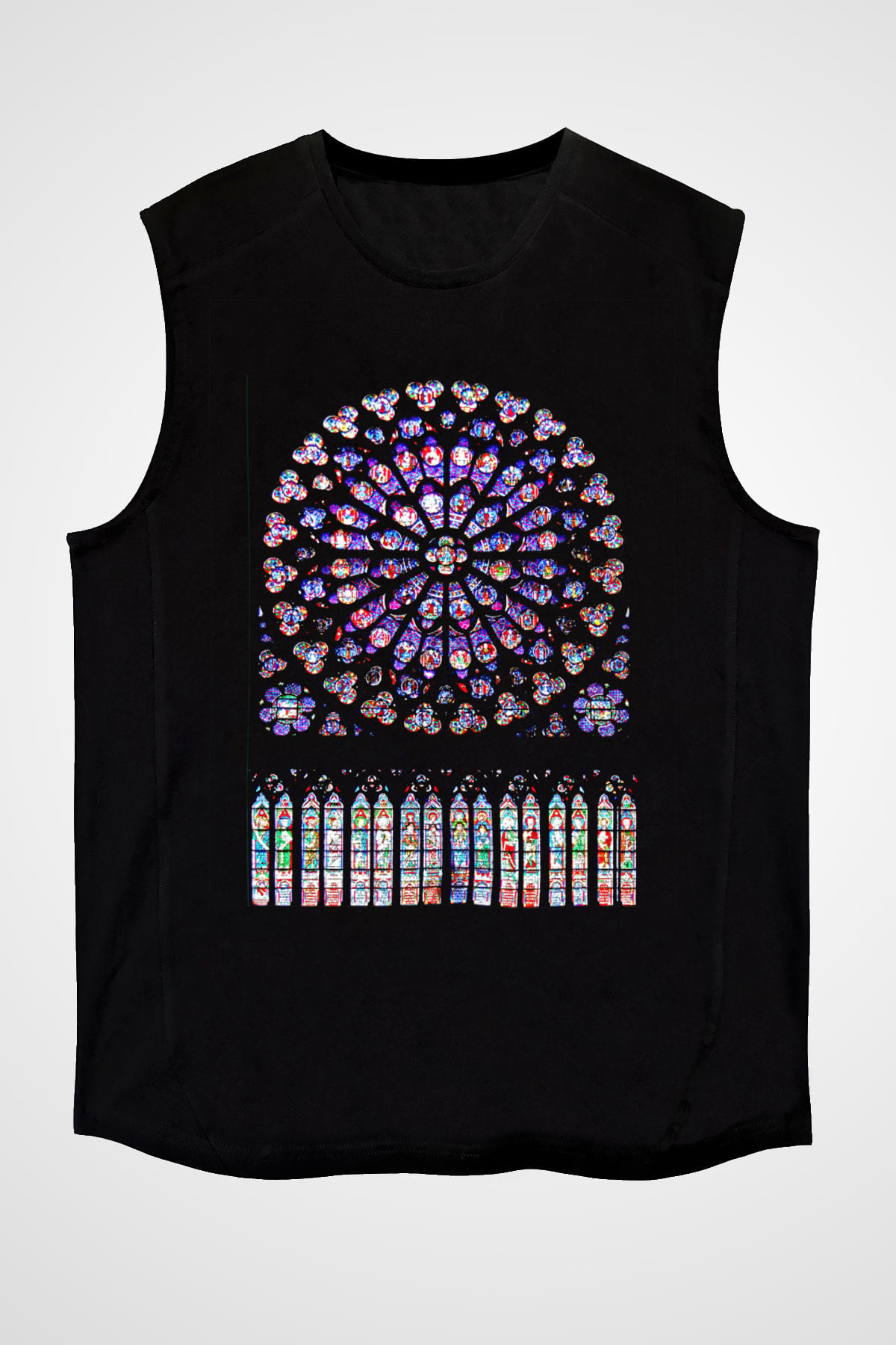Notre Dame Katedrali Siyah Unisex Kolsuz Tişört