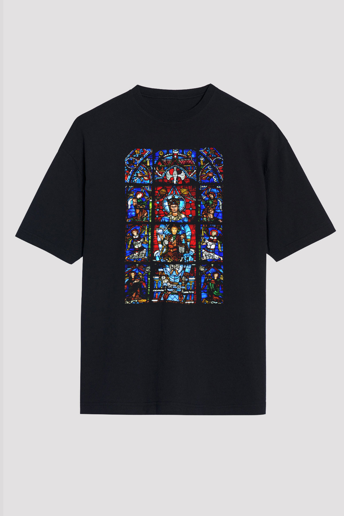 Notre Dame Katedrali Siyah Unisex Oversize Tişört T-Shirt