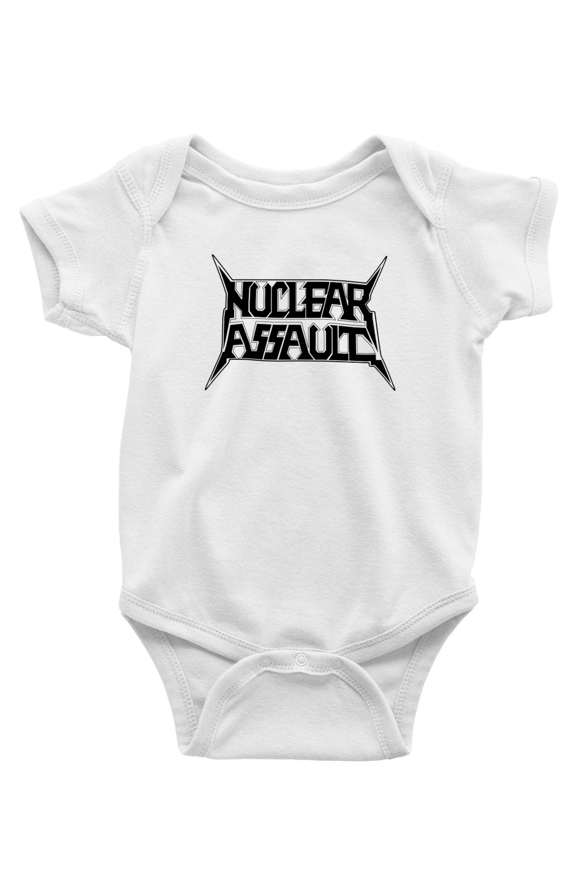 Nuclear Assault Baskılı Beyaz Unisex Bebek Body - Zıbın