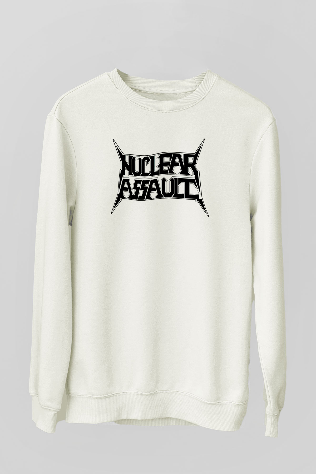 Nuclear Assault Beyaz Unisex Sweatshirt