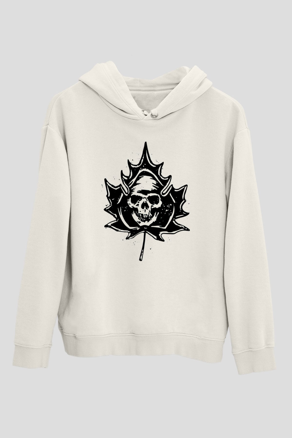Obey the Brave Beyaz Unisex Kapüşonlu Sweatshirt