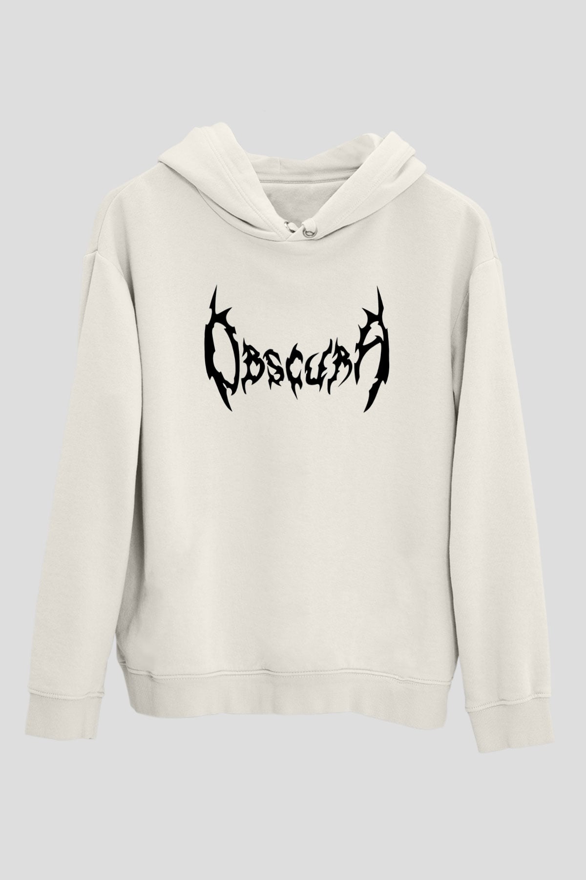 Obscura Beyaz Unisex Kapşonlu Sweatshirt