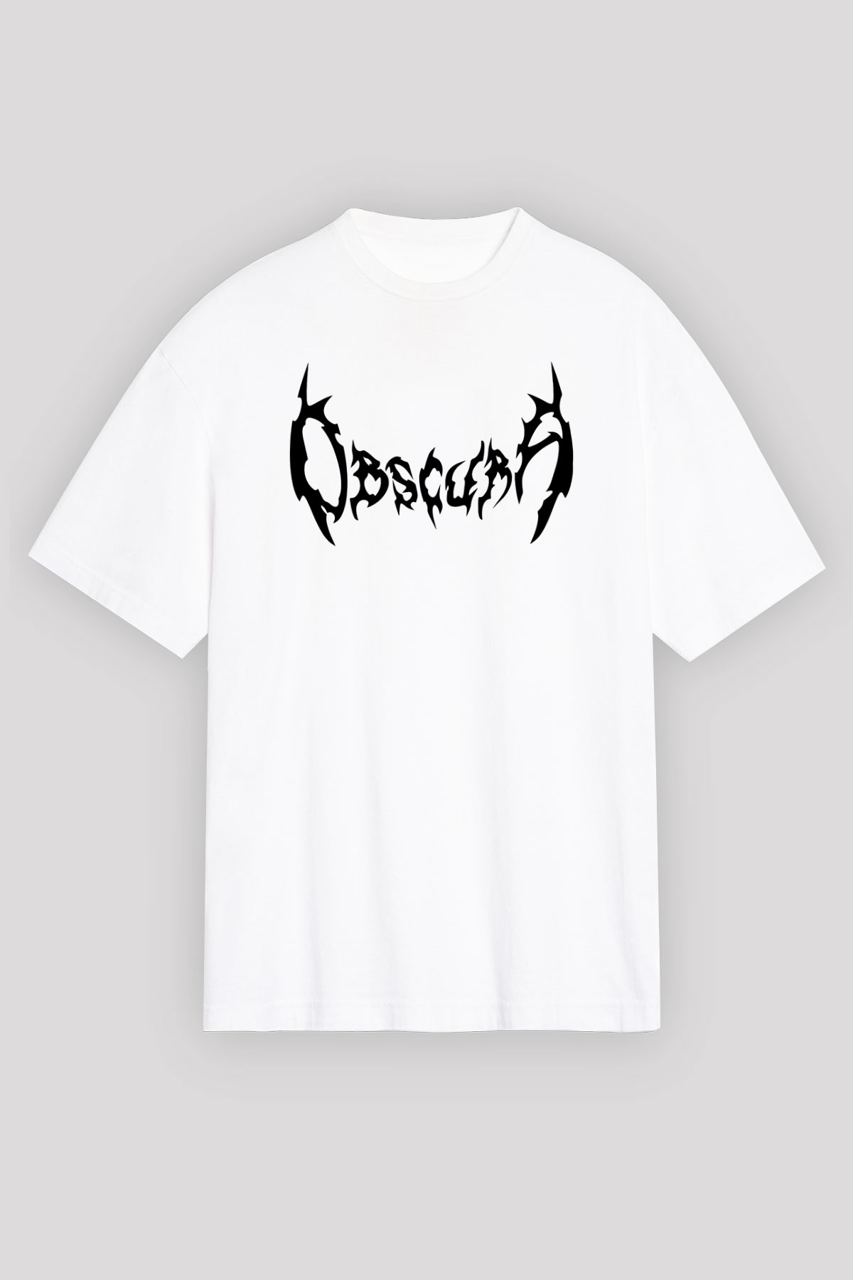 Obscura Beyaz Unisex Oversize Tişört T-Shirt