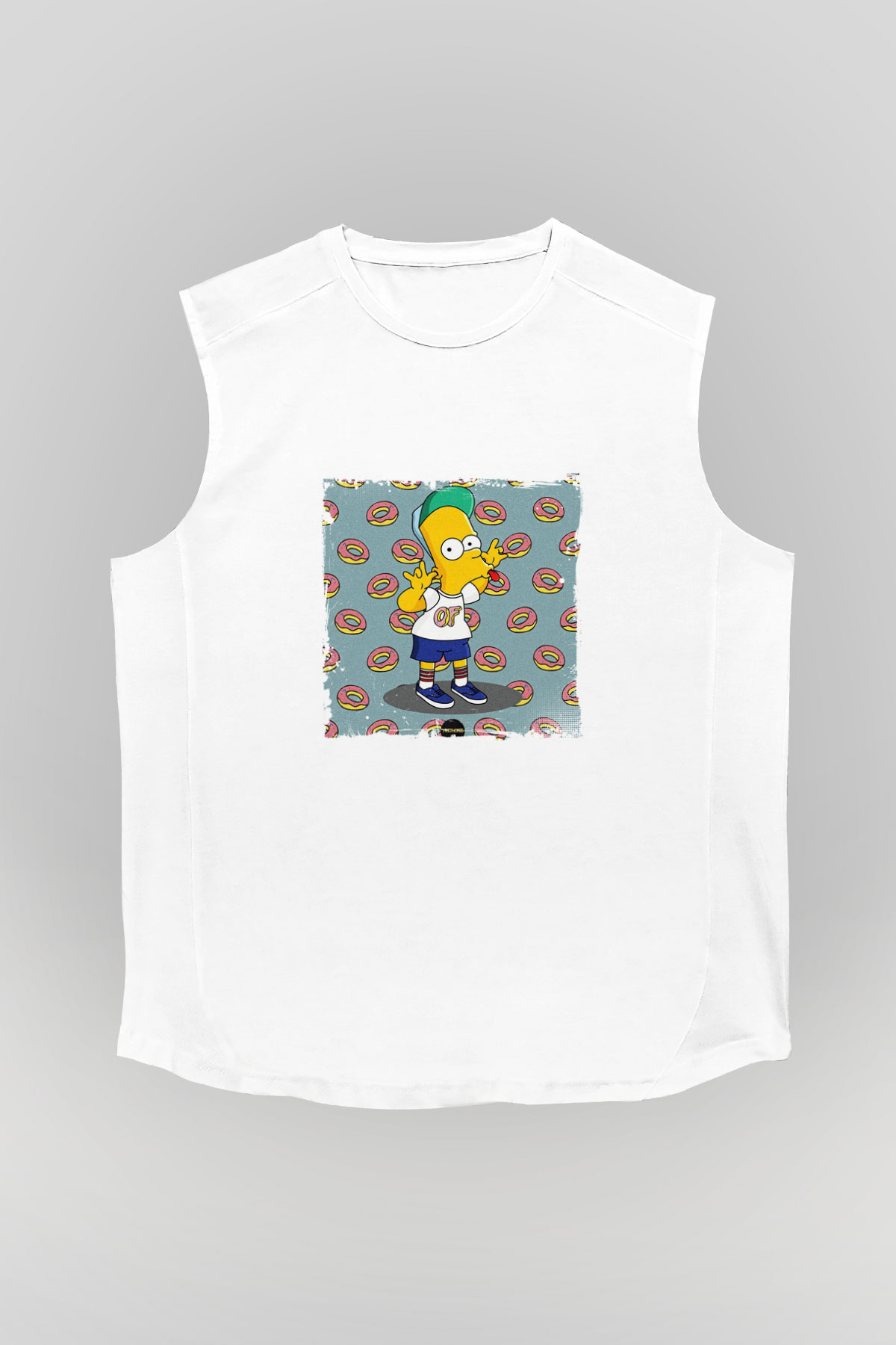 Odd Future Baskılı Unisex Beyaz Kolsuz Tişört