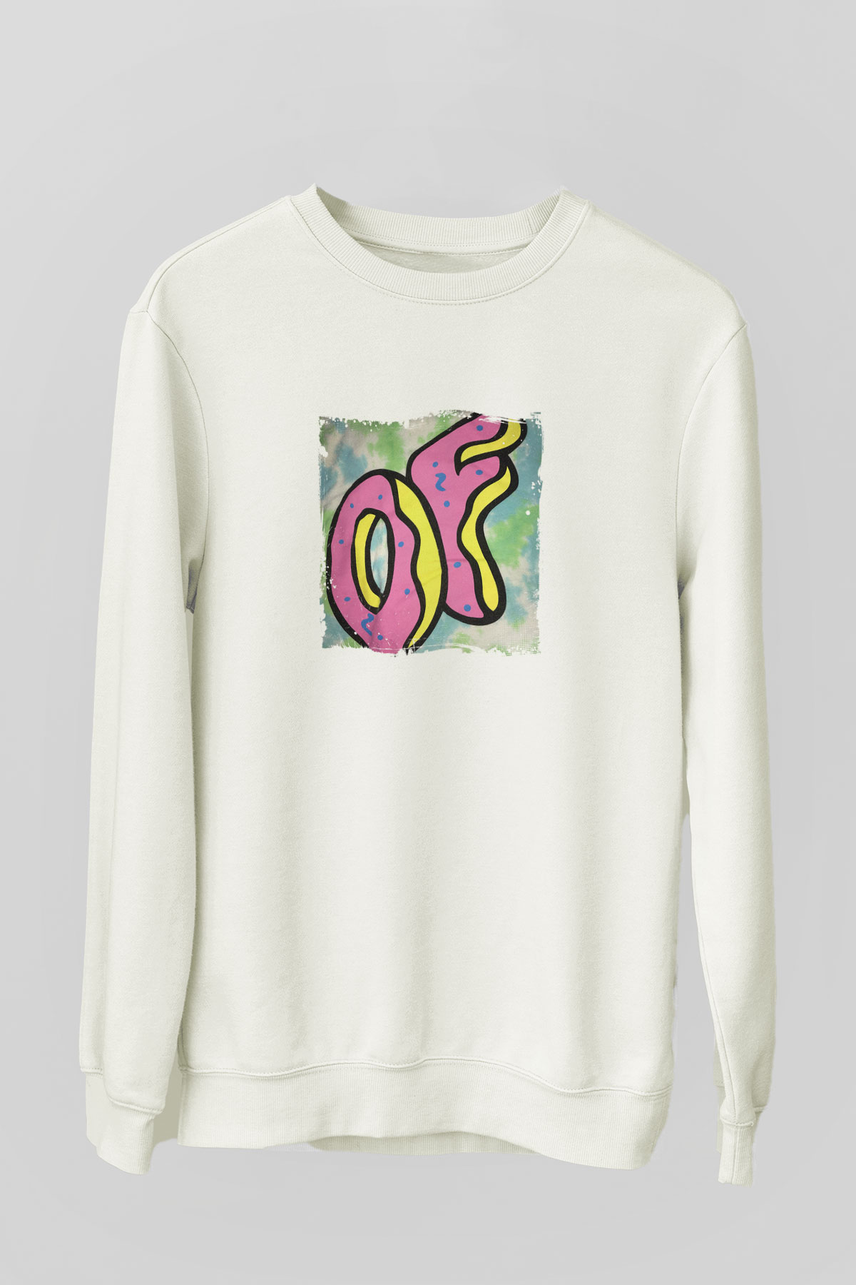 Odd Future Baskılı Unisex Beyaz Sweatshirt