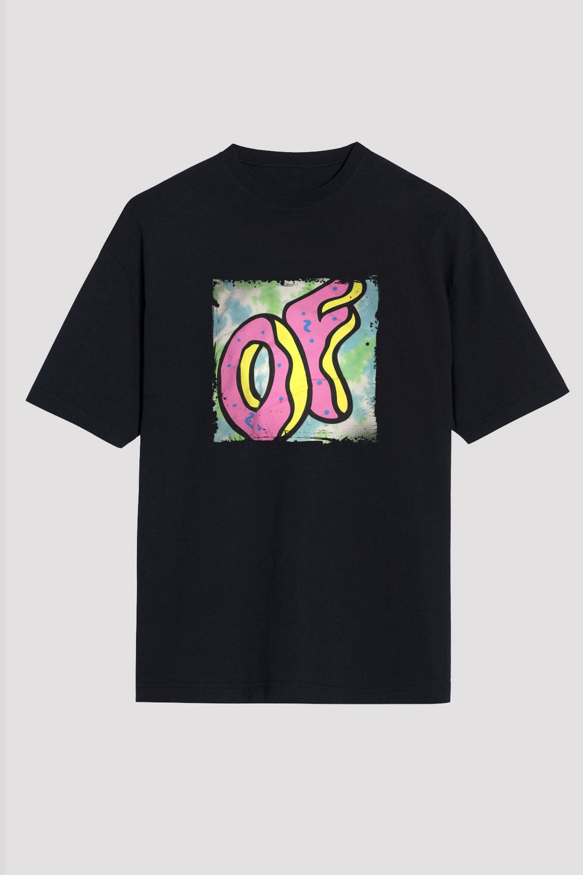 Odd Future Baskılı Unisex Oversize Siyah Tişört