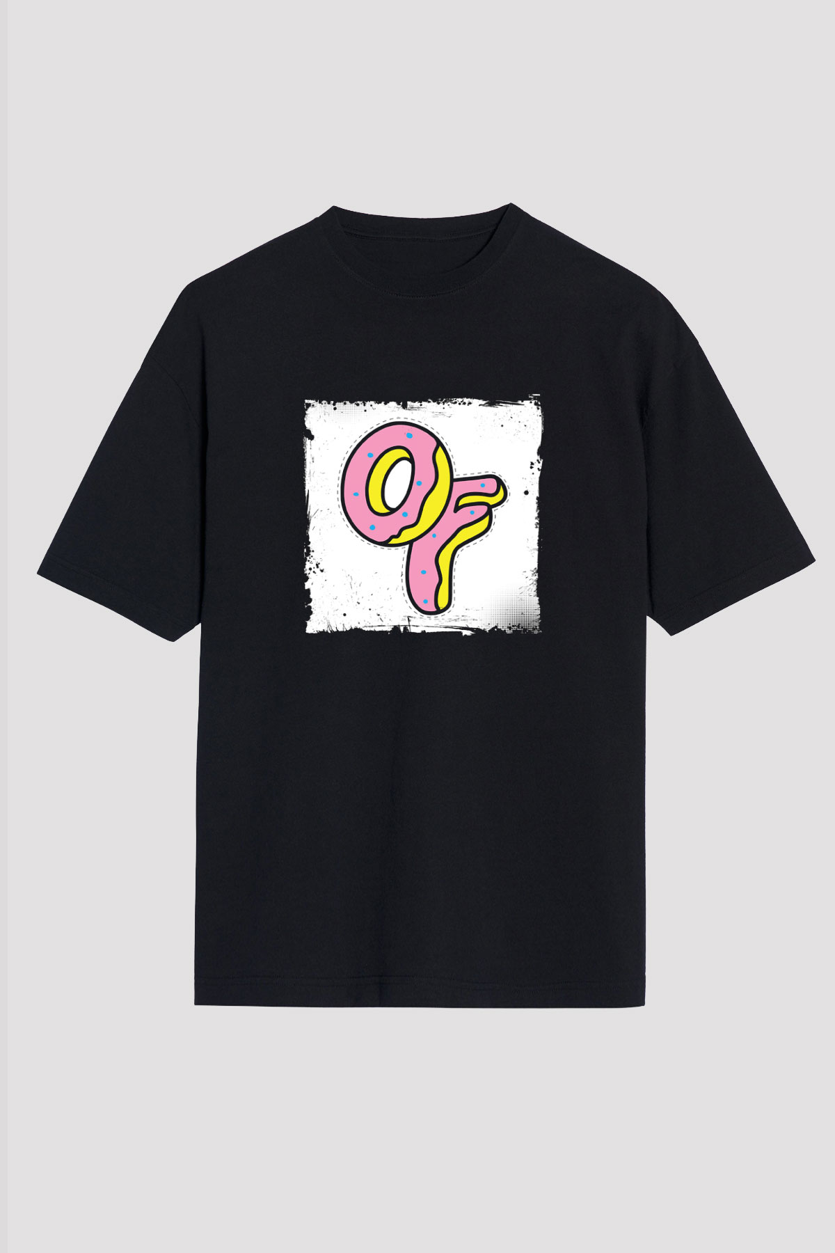 Odd Future Baskılı Unisex Oversize Siyah Tişört