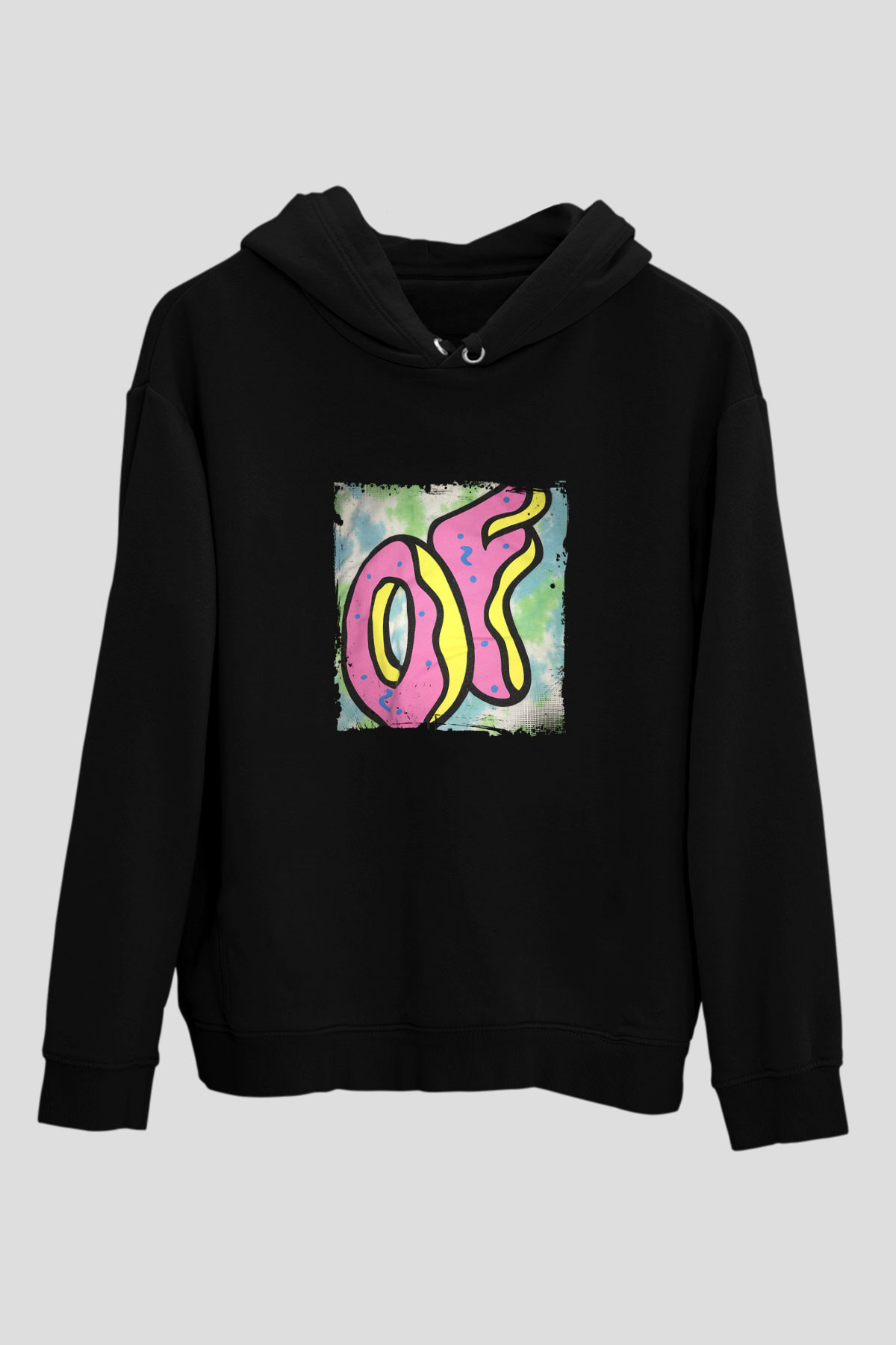 Odd Future Baskılı Unisex Siyah Hoodie
