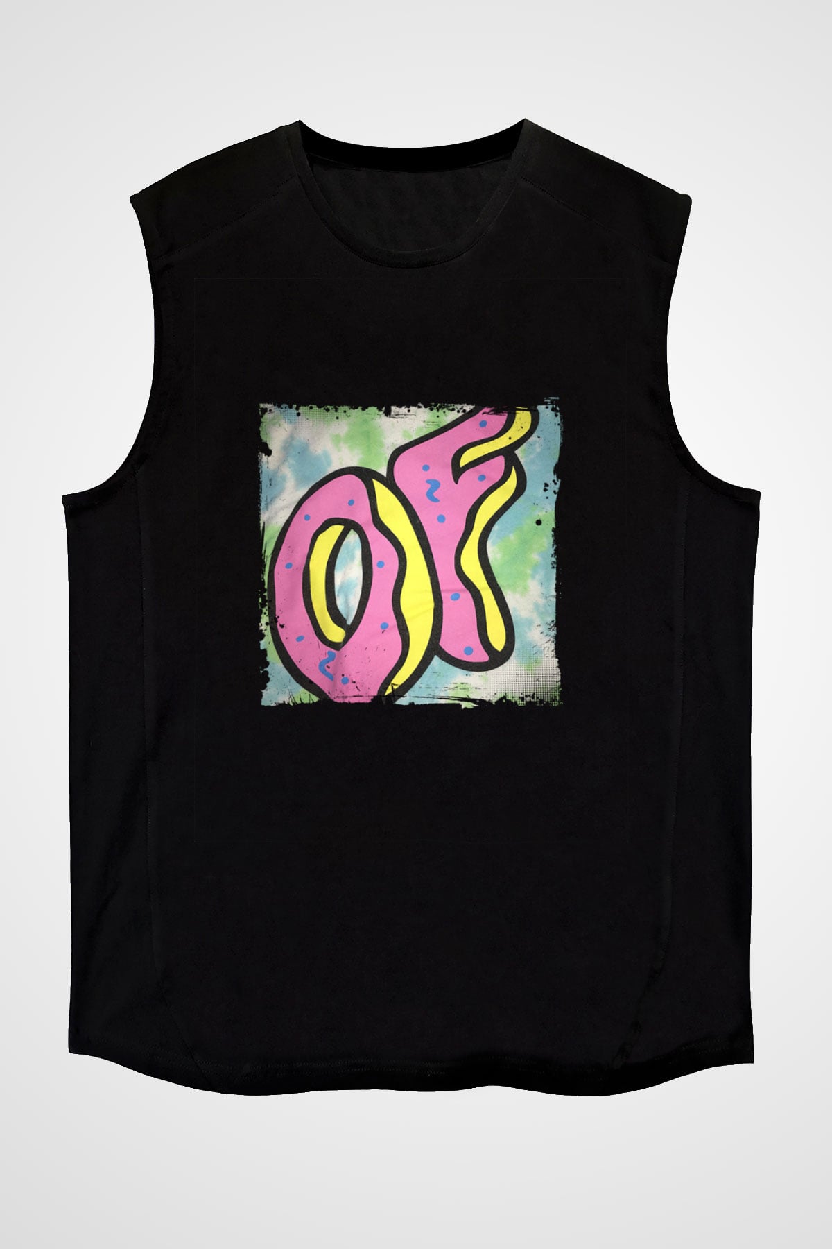 Odd Future Baskılı Unisex Siyah Kolsuz Tişört