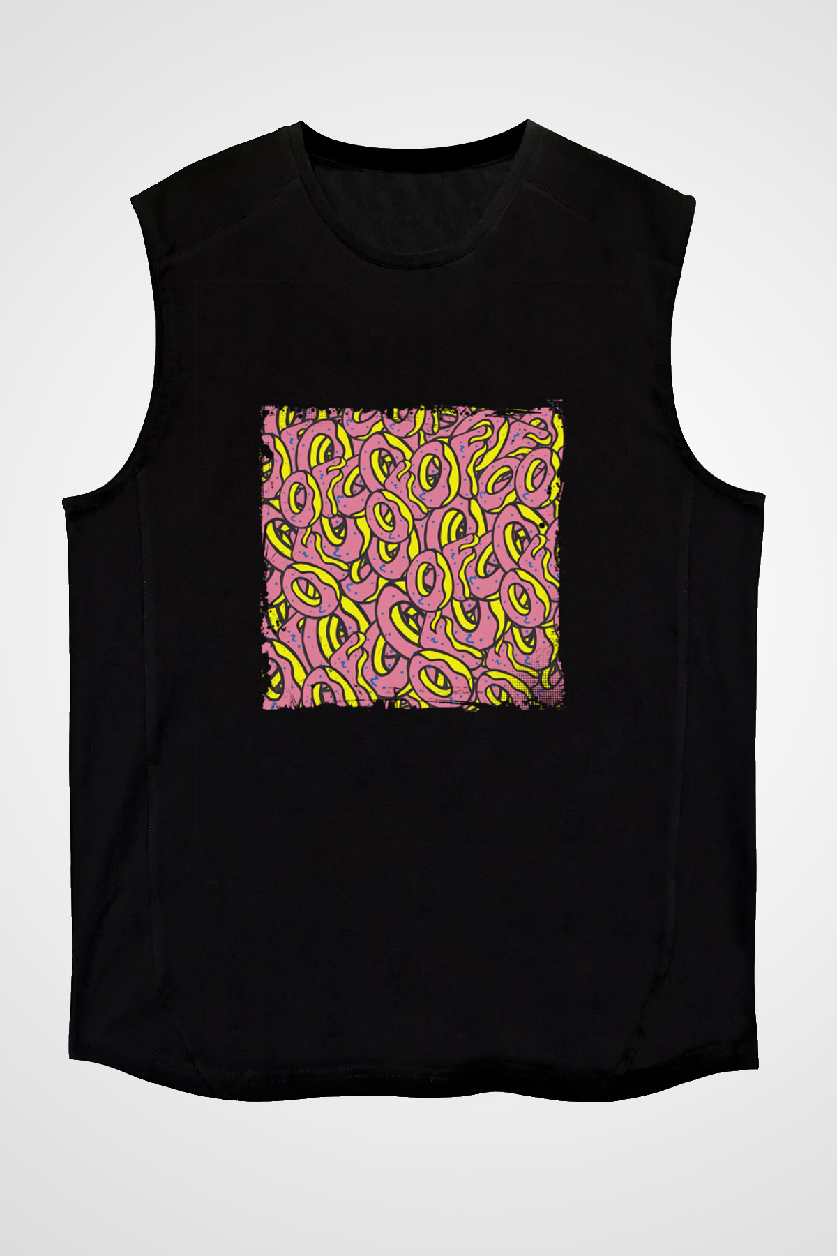 Odd Future Baskılı Unisex Siyah Kolsuz Tişört