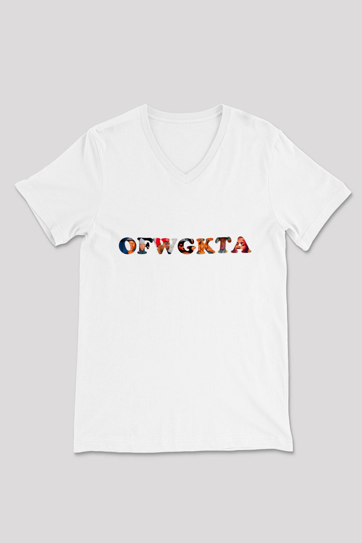 Odd Future Beyaz Unisex V Yaka Tişört T-Shirt