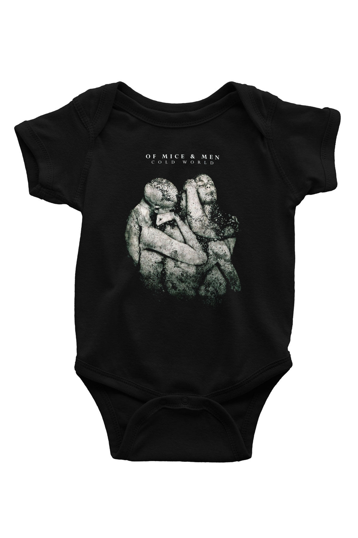 Of Mice and Men Baskılı Siyah Bebek Body - Zıbın