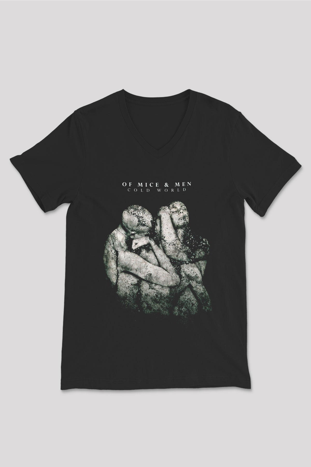 Of Mice and Men Siyah Unisex V Yaka Tişört T-Shirt
