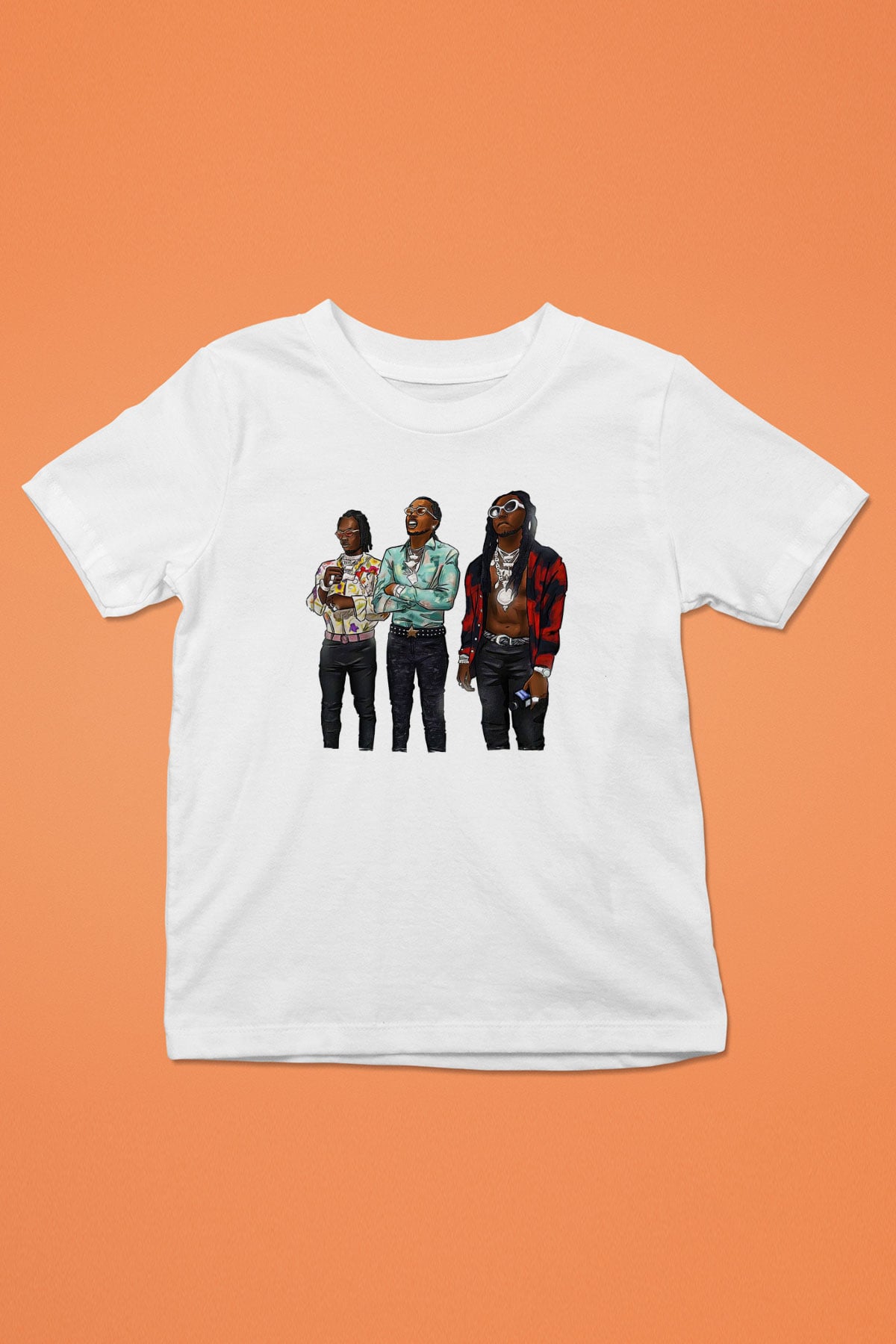 Offset Baskılı Beyaz Unisex Beyaz Çocuk Tişört - Tshirt