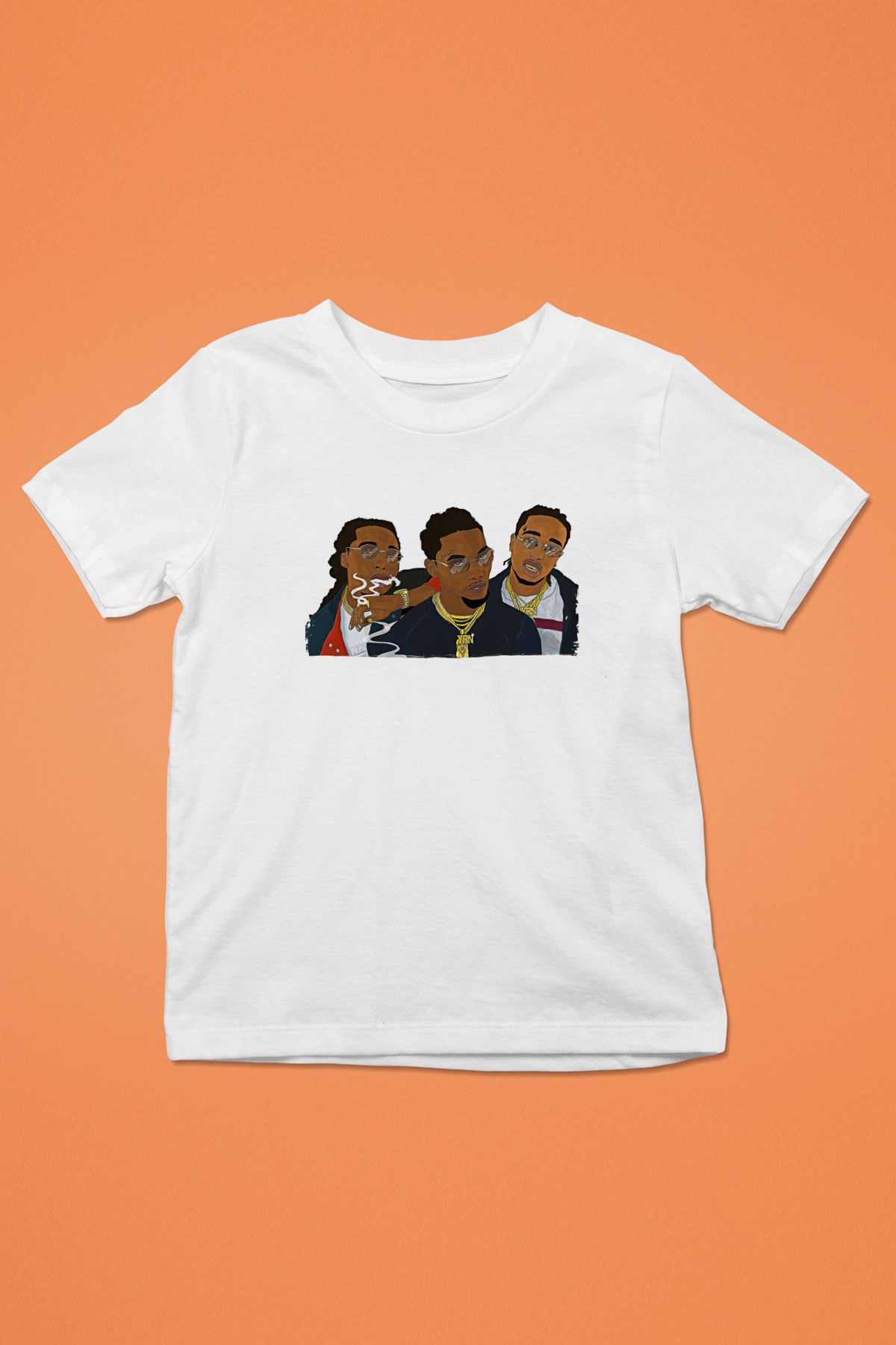 Offset Baskılı Beyaz Unisex Beyaz Çocuk Tişört - Tshirt