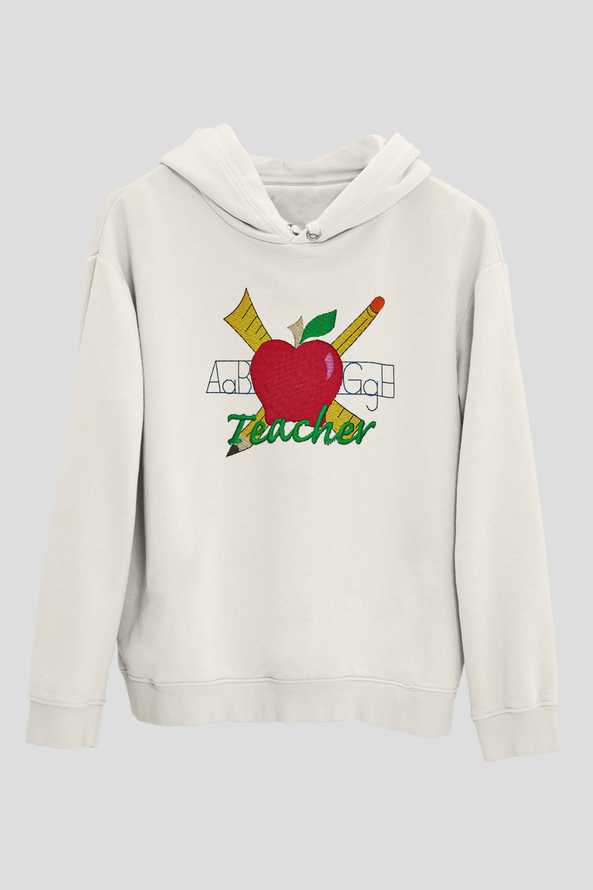 Öğretmen Beyaz Unisex Hoodie