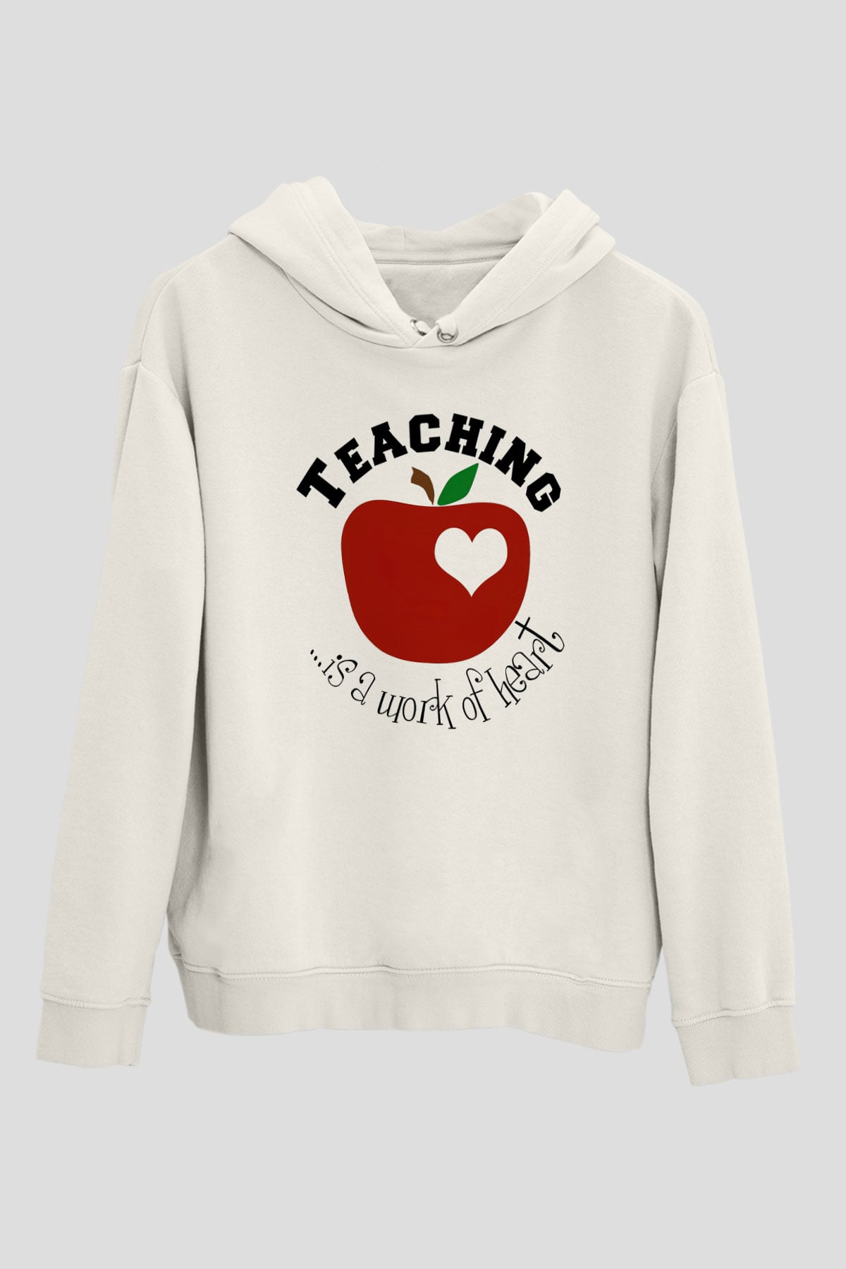 Öğretmen Beyaz Unisex Hoodie